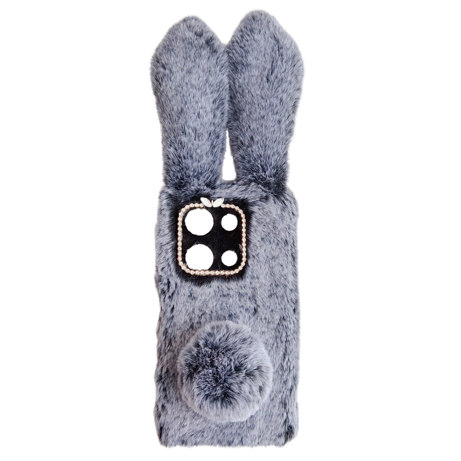 For Xiaomi Redmi Note 13 Pro 4G / Poco M6 Pro 4G TPU Case 3D Bunny Ears Furry Hairball Back Phone Cover