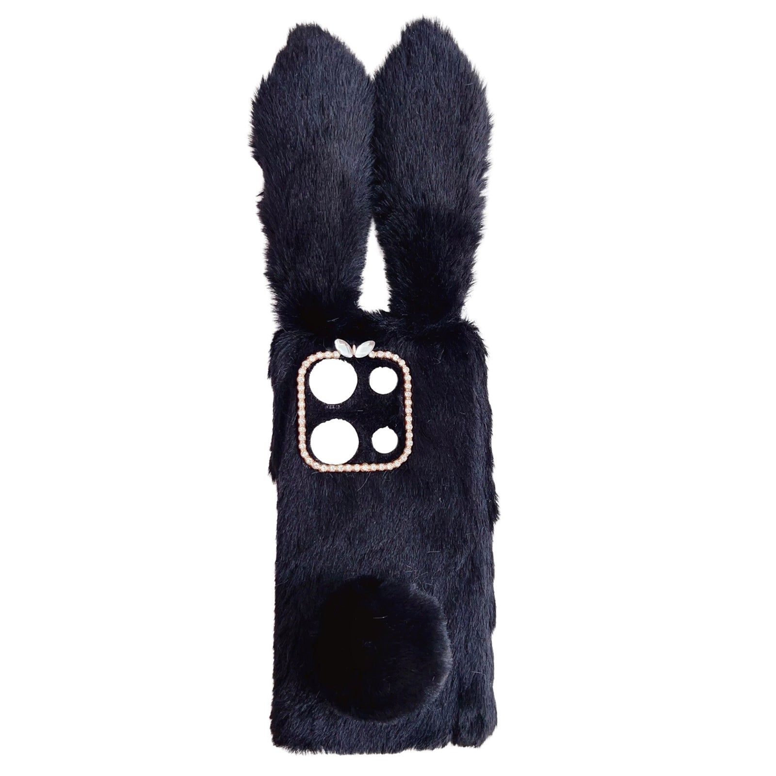 For Xiaomi Redmi Note 13 Pro 4G / Poco M6 Pro 4G TPU Case 3D Bunny Ears Furry Hairball Back Phone Cover