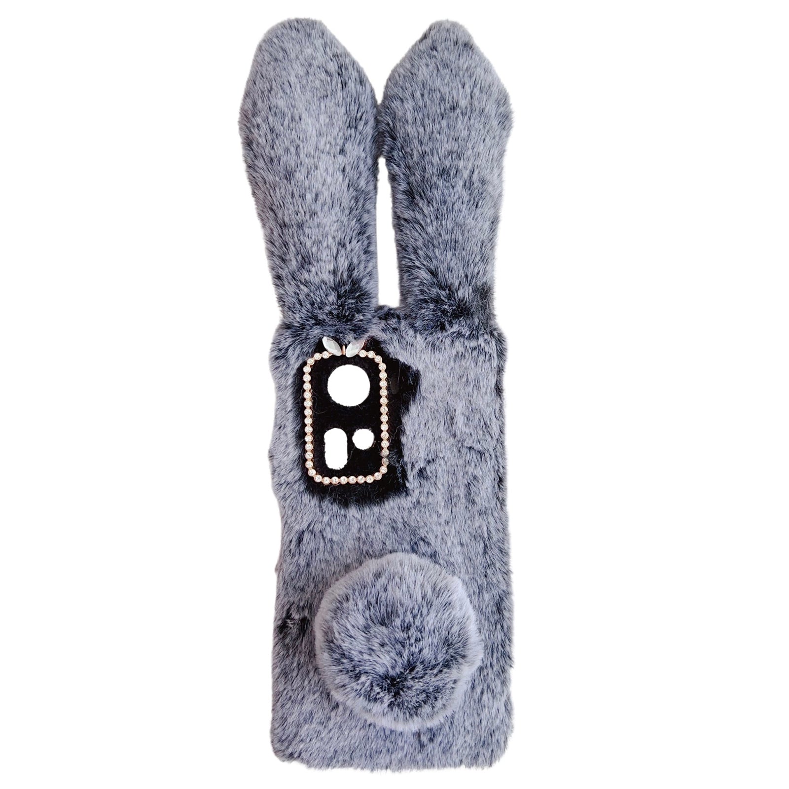 For Oppo Reno11 5G (Global) Case Bunny Ears Furry Soft Warm TPU Phone Cover