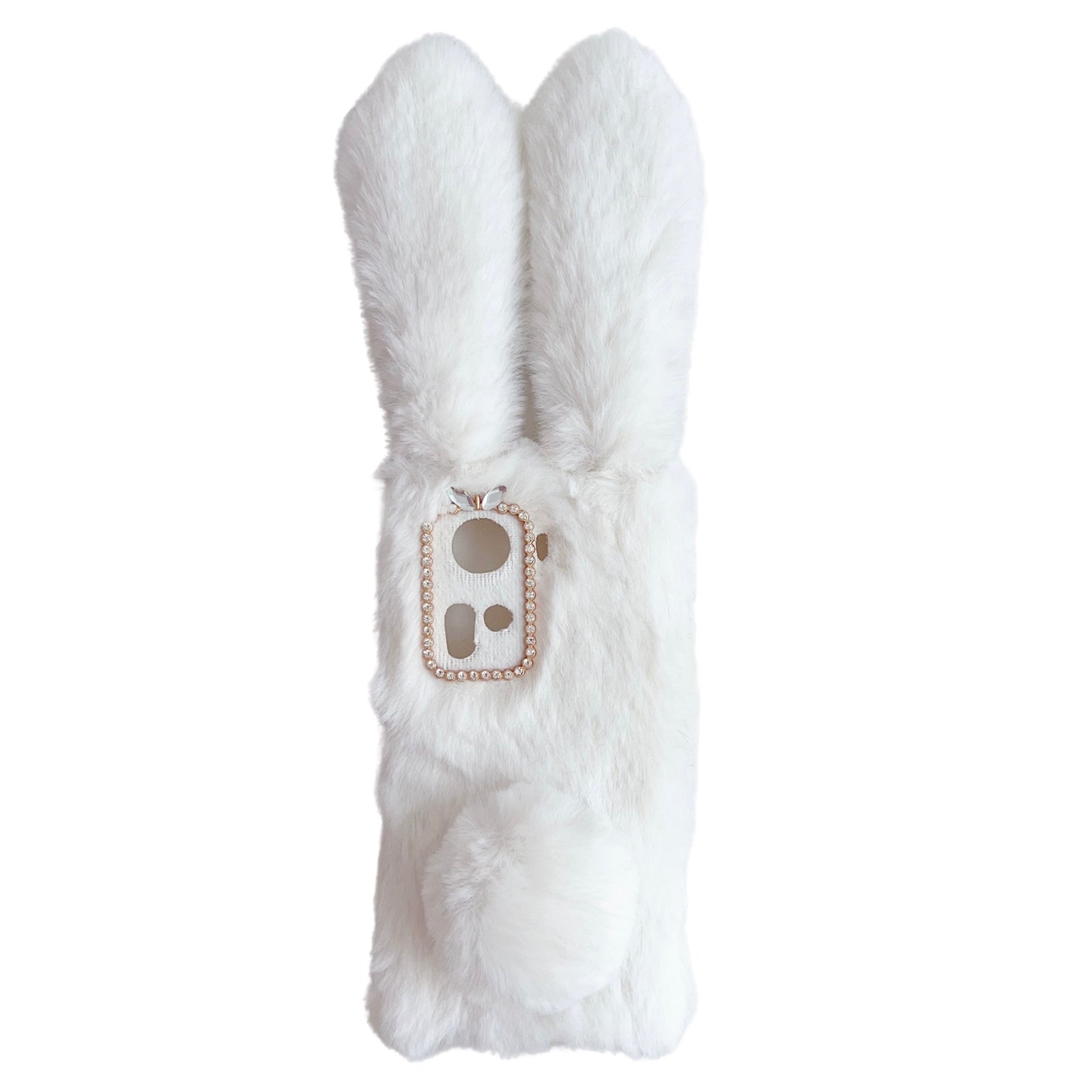 For Oppo Reno11 5G (Global) Case Bunny Ears Furry Soft Warm TPU Phone Cover