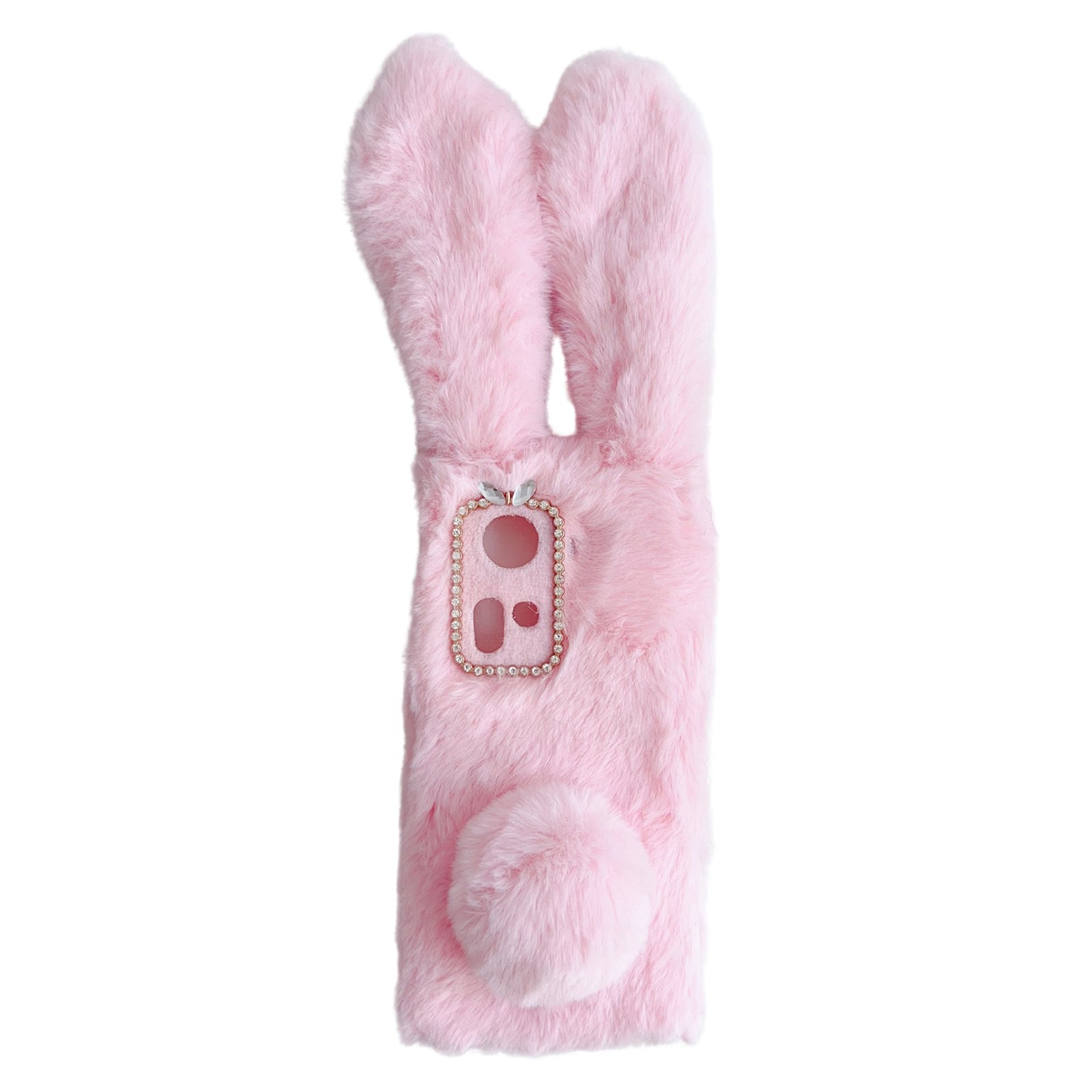For Oppo Reno11 5G (Global) Case Bunny Ears Furry Soft Warm TPU Phone Cover