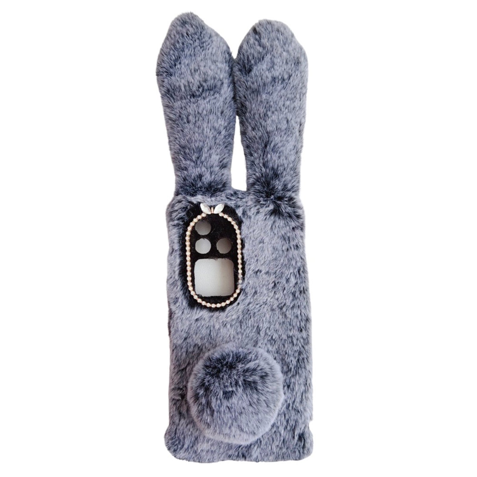 For vivo S18 Pro 5G Case 3D Bunny Ears TPU Phone Case with Fluffy Hairball