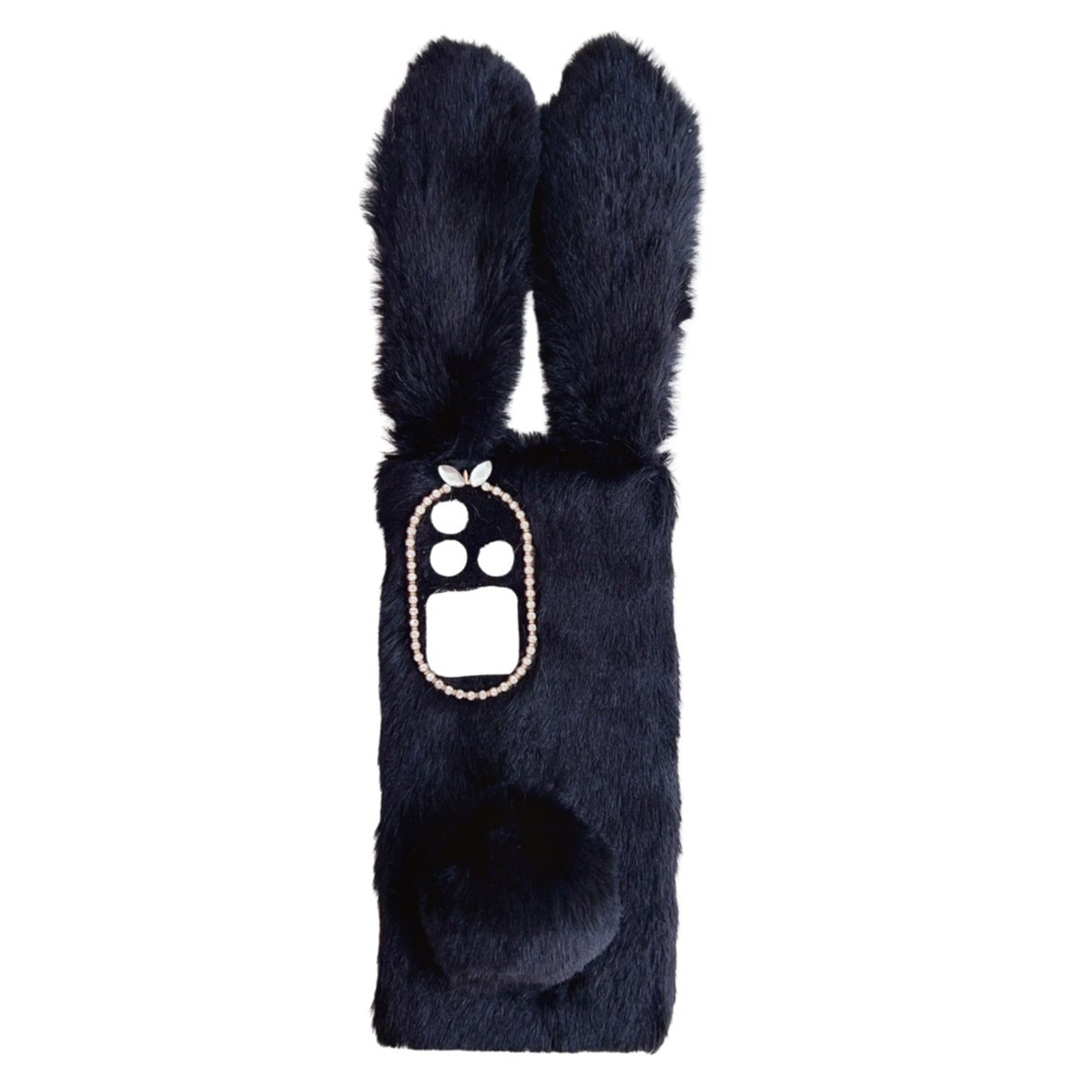 For vivo S18 Pro 5G Case 3D Bunny Ears TPU Phone Case with Fluffy Hairball