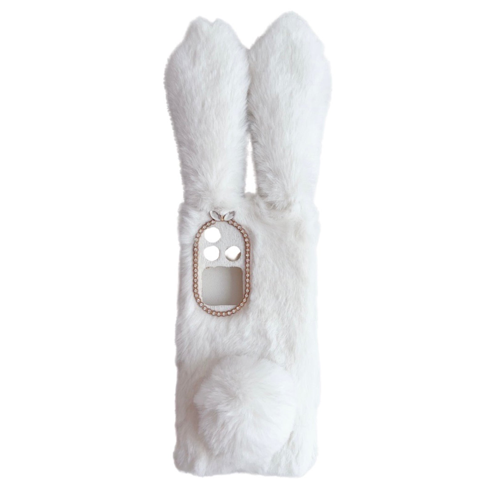 For vivo S18 Pro 5G Case 3D Bunny Ears TPU Phone Case with Fluffy Hairball