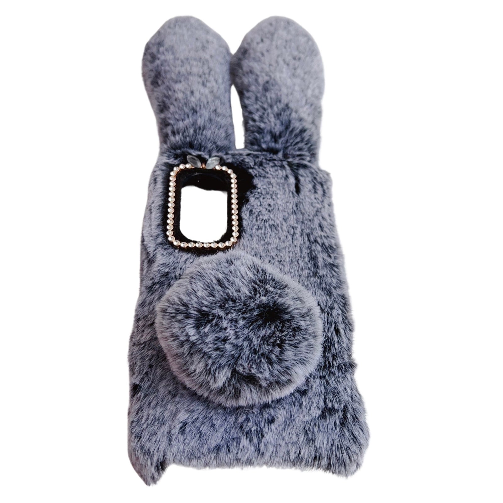 For Asus Zenfone 9 5G Phone Case Bunny Ears Furry Hairball Soft TPU Cover
