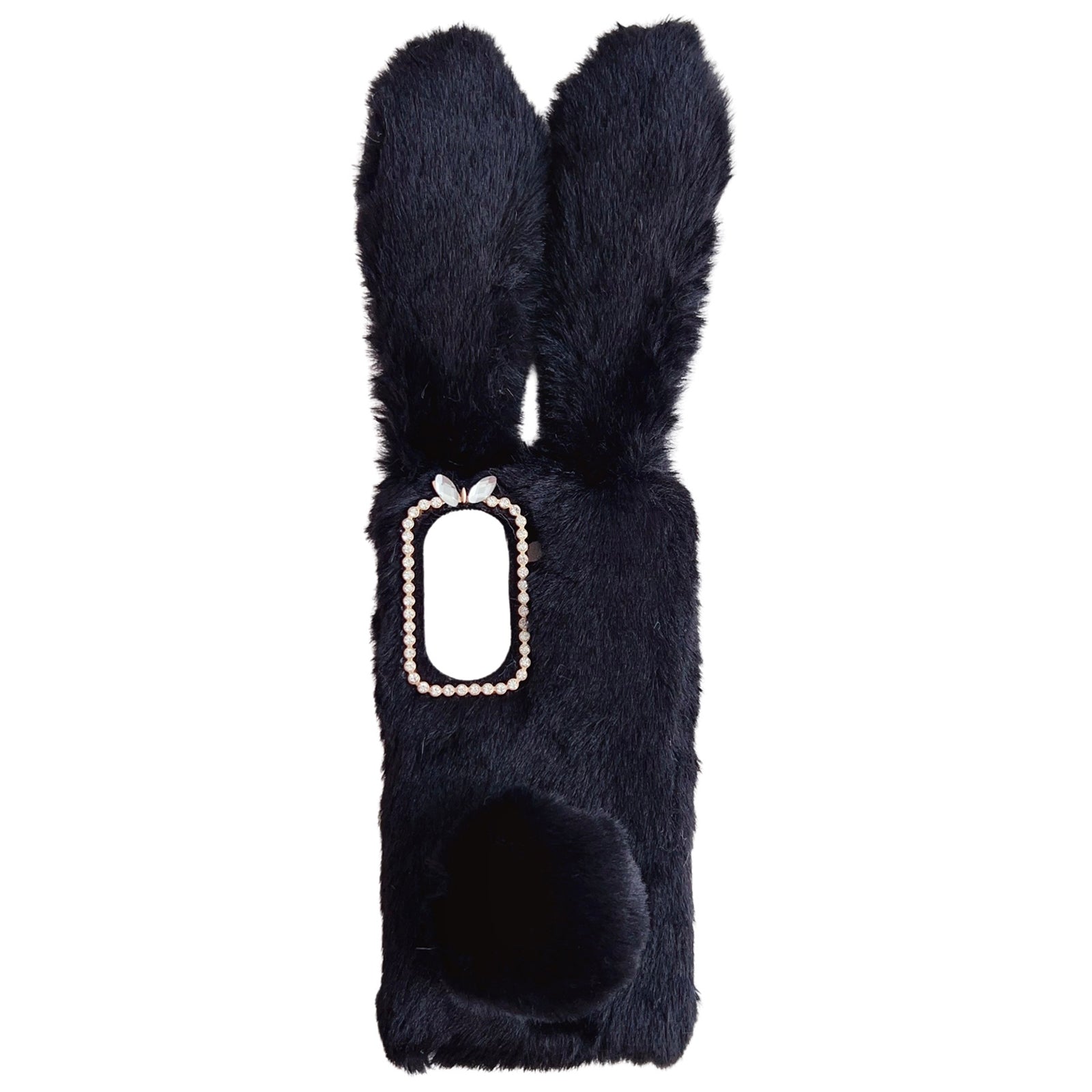 For Asus Zenfone 9 5G Phone Case Bunny Ears Furry Hairball Soft TPU Cover
