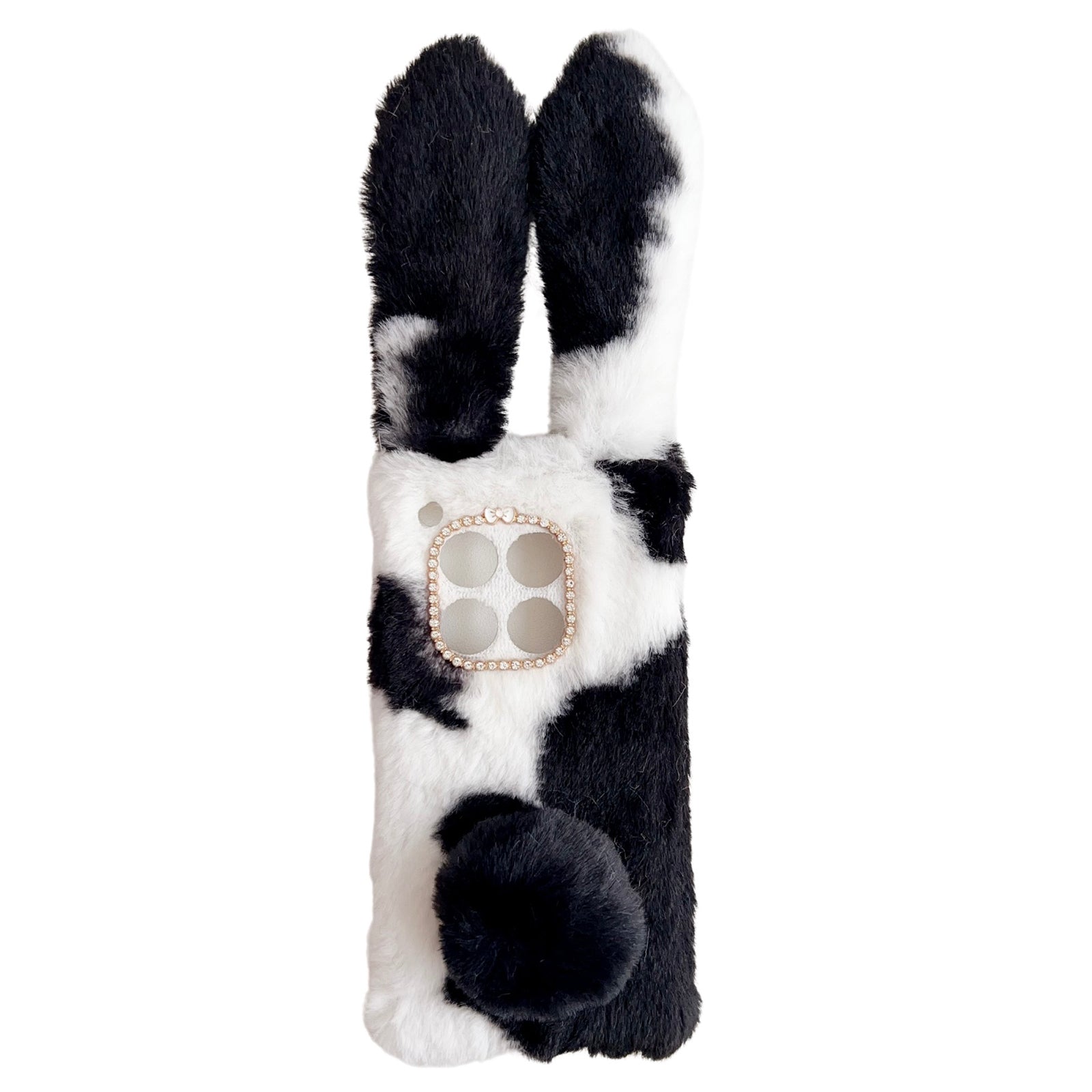 For OnePlus 12 5G Case Fluffy Cows Ear Shockproof Soft TPU Phone Cover