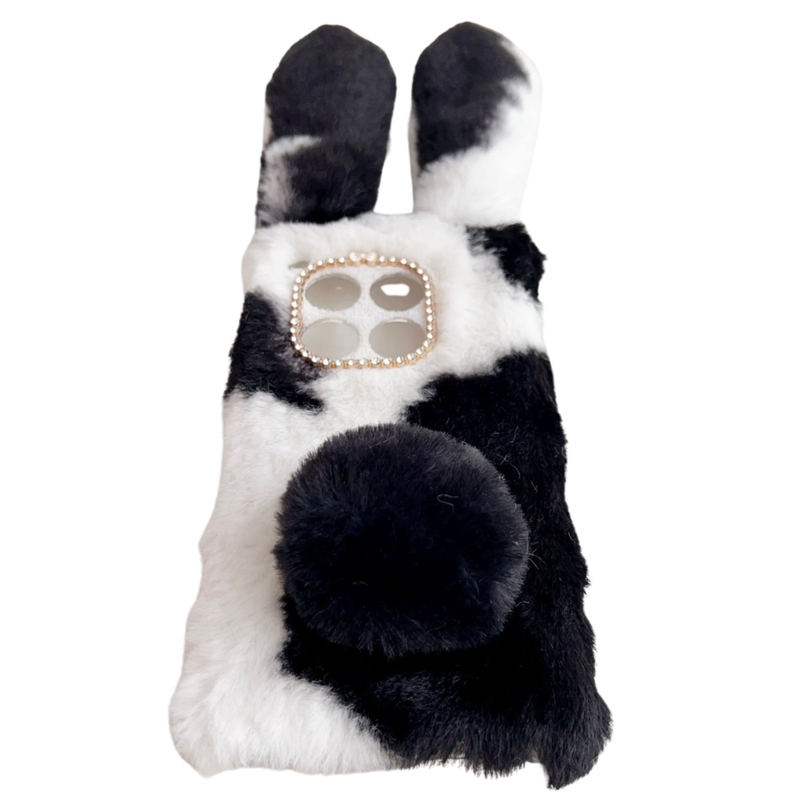 For OnePlus 12 5G Case Fluffy Cows Ear Shockproof Soft TPU Phone Cover