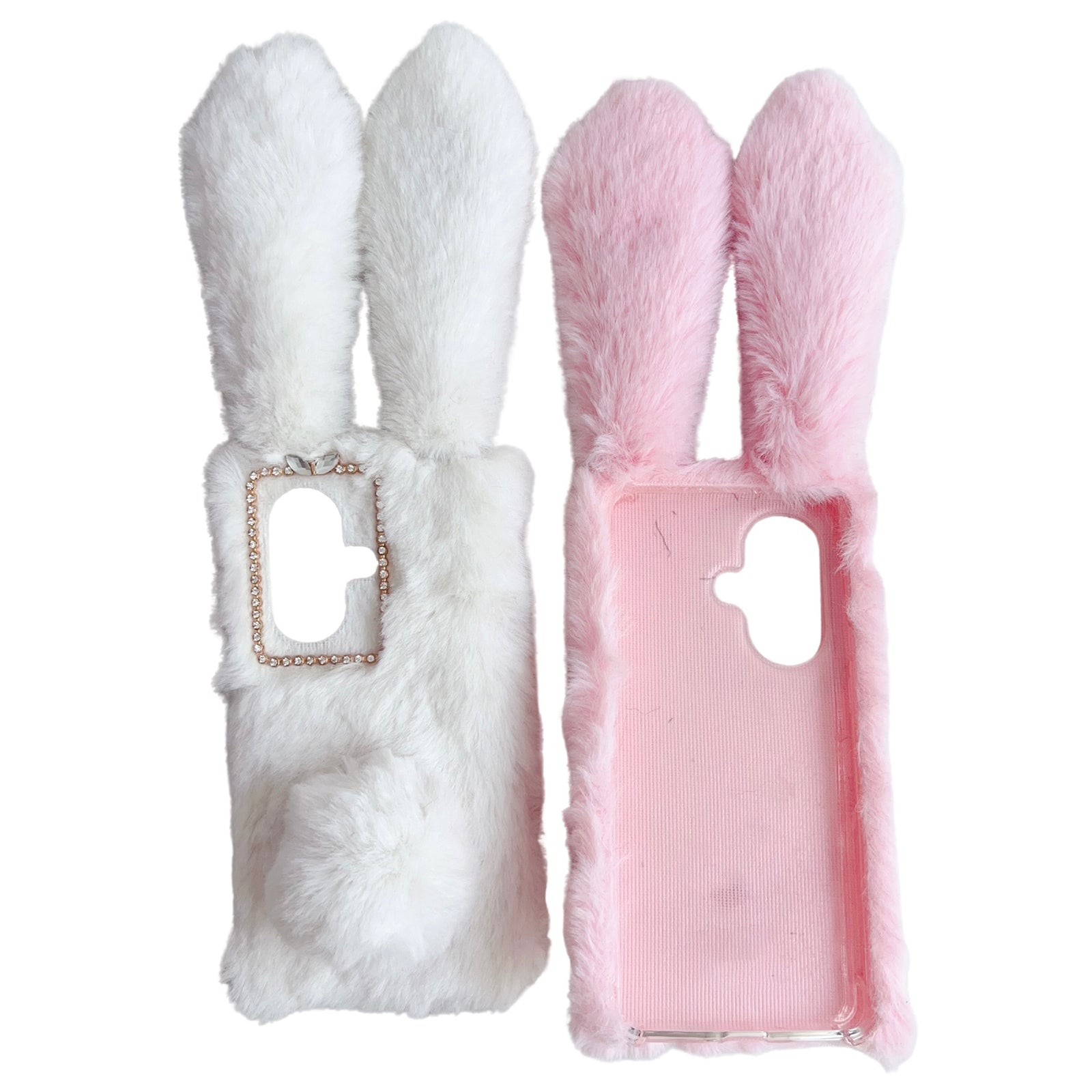 For OnePlus Nord CE3 5G Case Flexible TPU Bunny Ears Furry Hairball Phone Cover