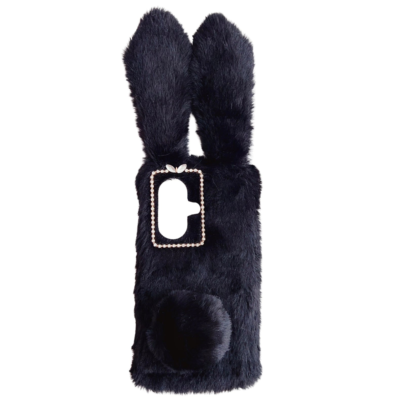 For OnePlus Nord CE3 5G Case Flexible TPU Bunny Ears Furry Hairball Phone Cover