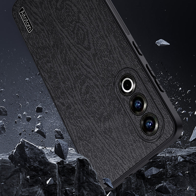 For OnePlus Ace 3V 5G Case Wood Texture Anti-scratch Leather+PC+TPU Back Cover