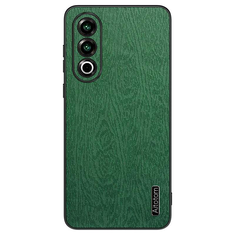 For OnePlus Ace 3V 5G Case Wood Texture Anti-scratch Leather+PC+TPU Back Cover