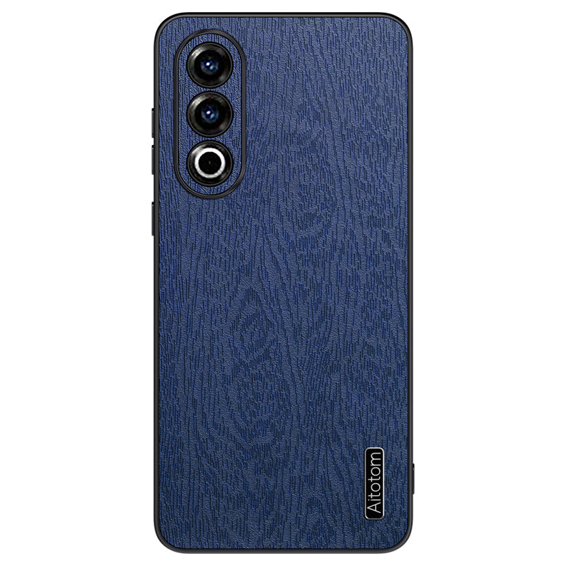 For OnePlus Ace 3V 5G Case Wood Texture Anti-scratch Leather+PC+TPU Back Cover