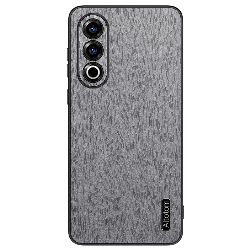 For OnePlus Ace 3V 5G Case Wood Texture Anti-scratch Leather+PC+TPU Back Cover