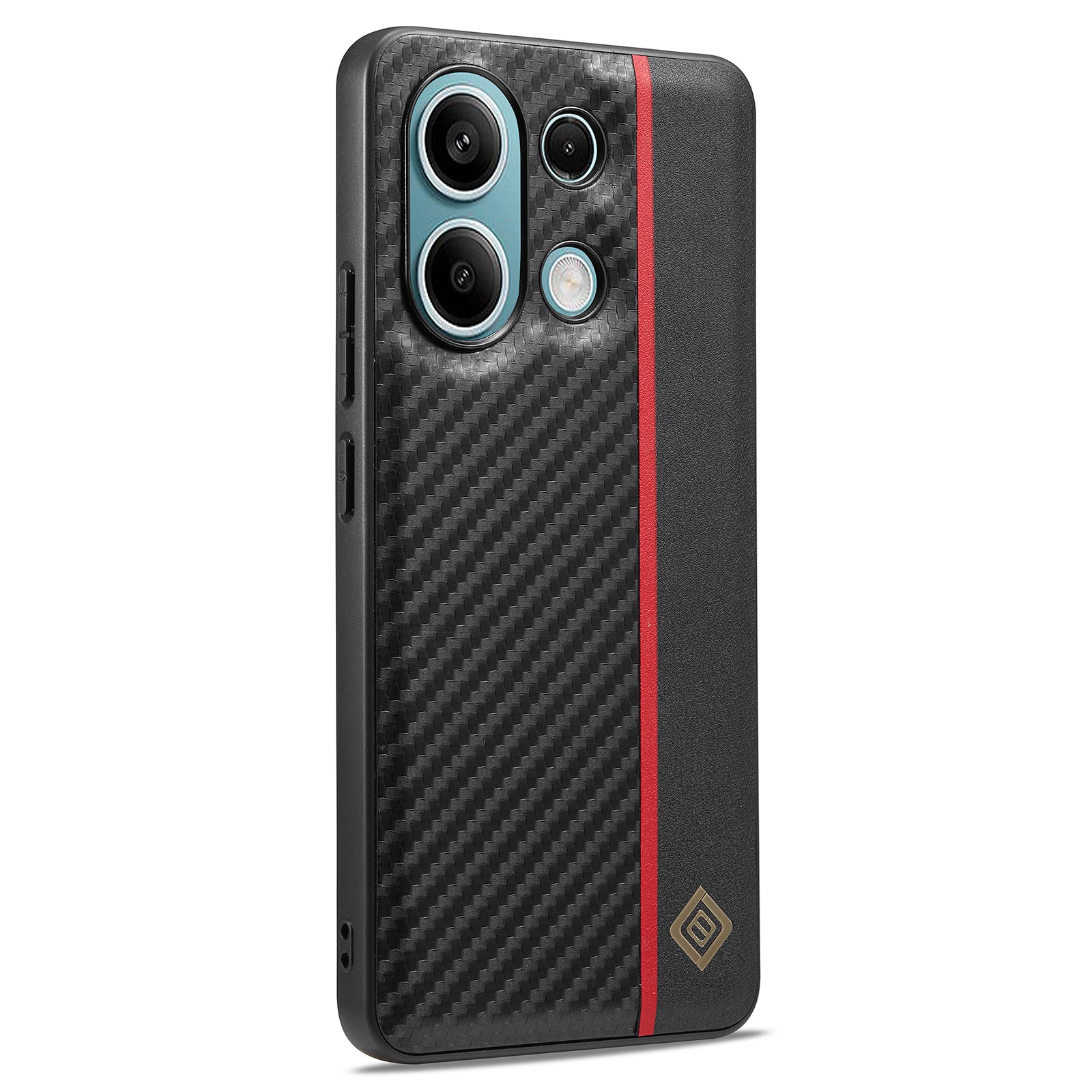 LC.IMEEKE For Xiaomi Redmi Note 13 4G Case Leather+TPU+EVA Cover Carbon Fiber Texture
