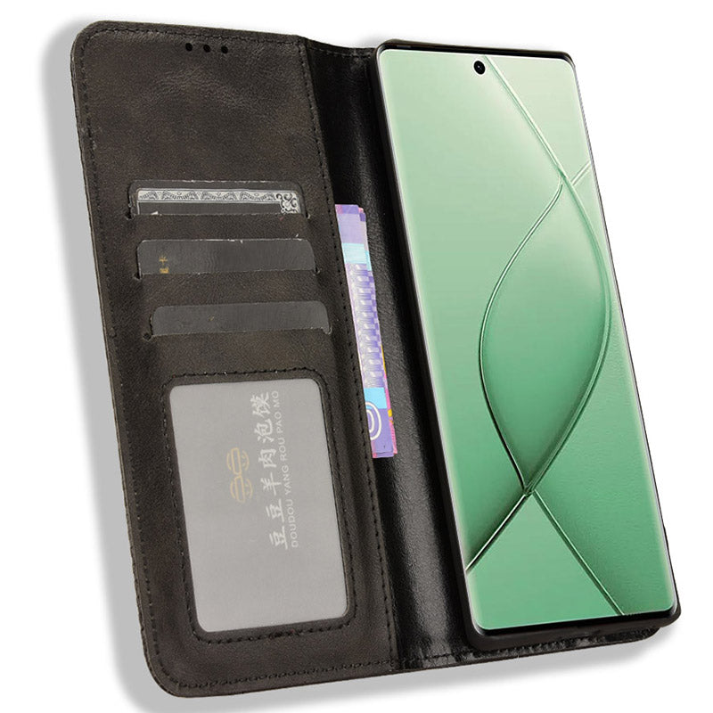 For Transsion Tecno Spark 20 Pro+ KJ7 Case Leather Magnetic Closure Wallet Flip Phone Cover