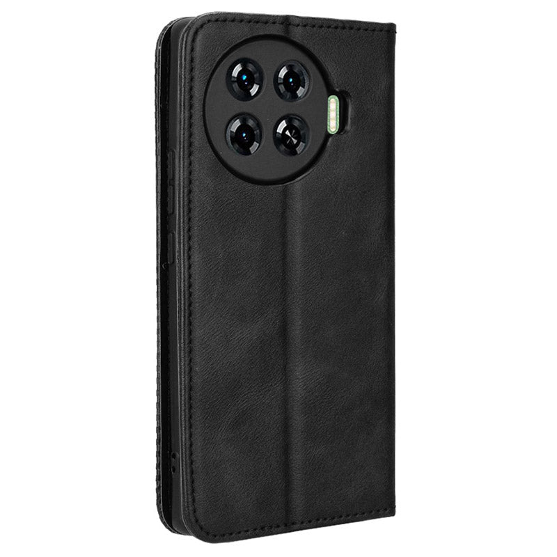 For Transsion Tecno Spark 20 Pro+ KJ7 Case Leather Magnetic Closure Wallet Flip Phone Cover