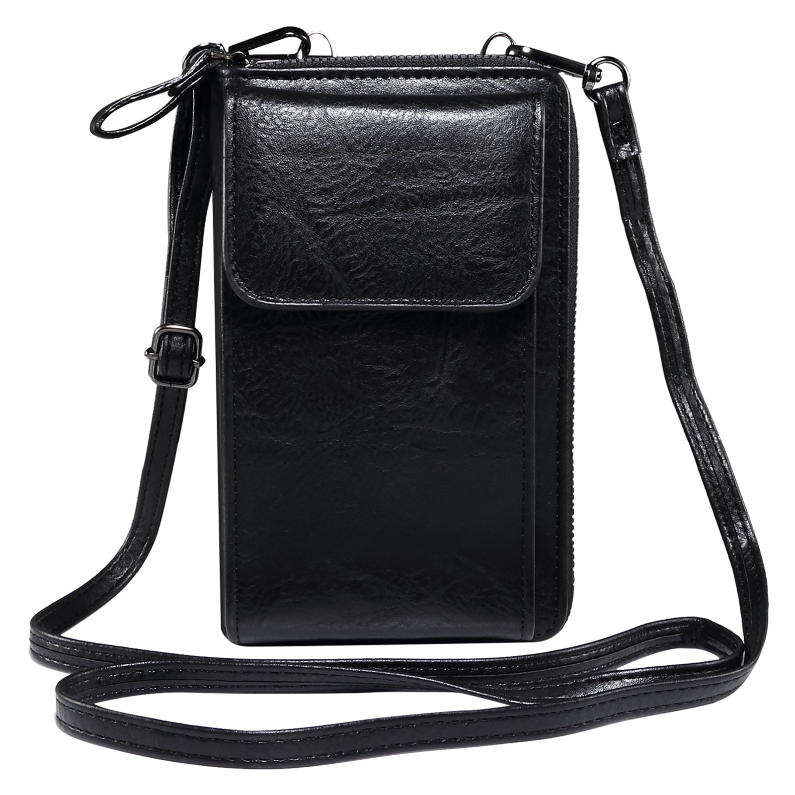 Crossbody Bag for 7.2-inch Phones and Below PU Leather Phone Shoulder Pouch