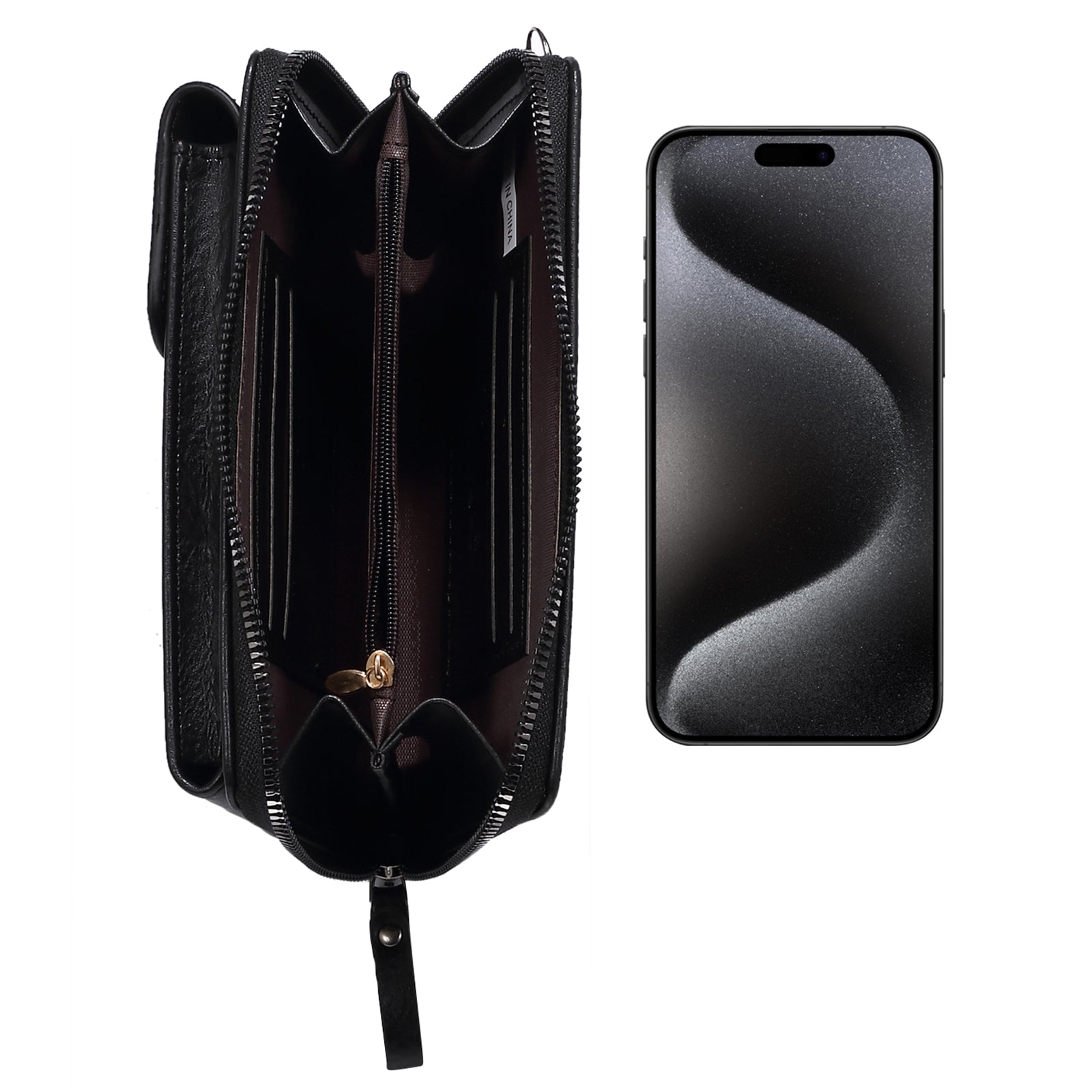 Crossbody Bag for 7.2-inch Phones and Below PU Leather Phone Shoulder Pouch