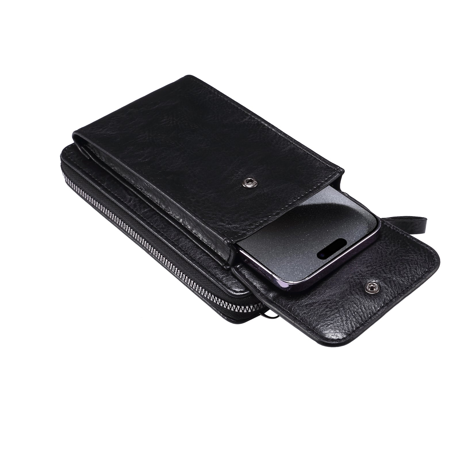 Crossbody Bag for 7.2-inch Phones and Below PU Leather Phone Shoulder Pouch
