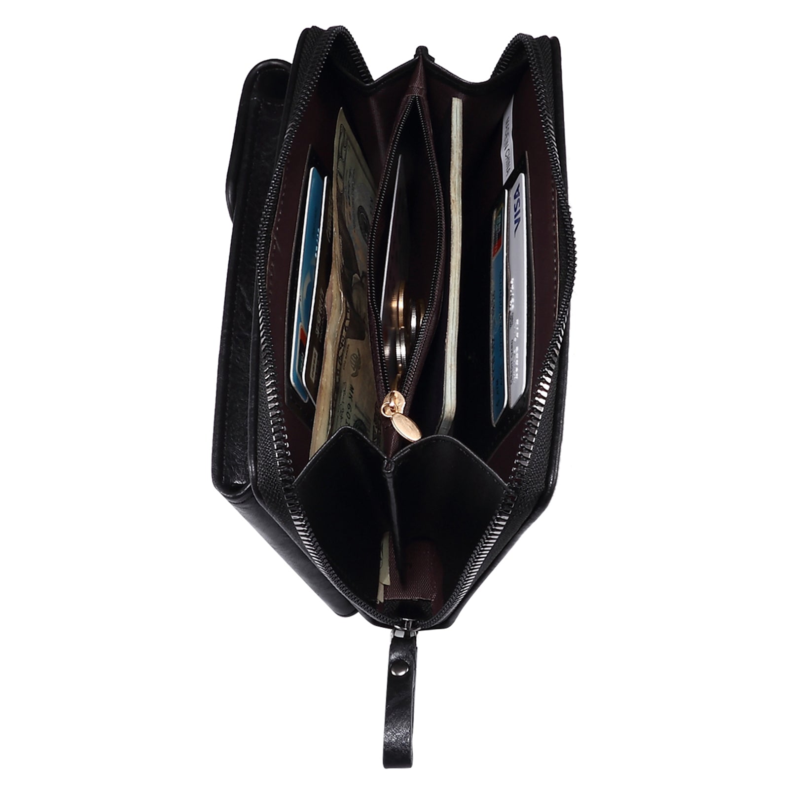 Crossbody Bag for 7.2-inch Phones and Below PU Leather Phone Shoulder Pouch