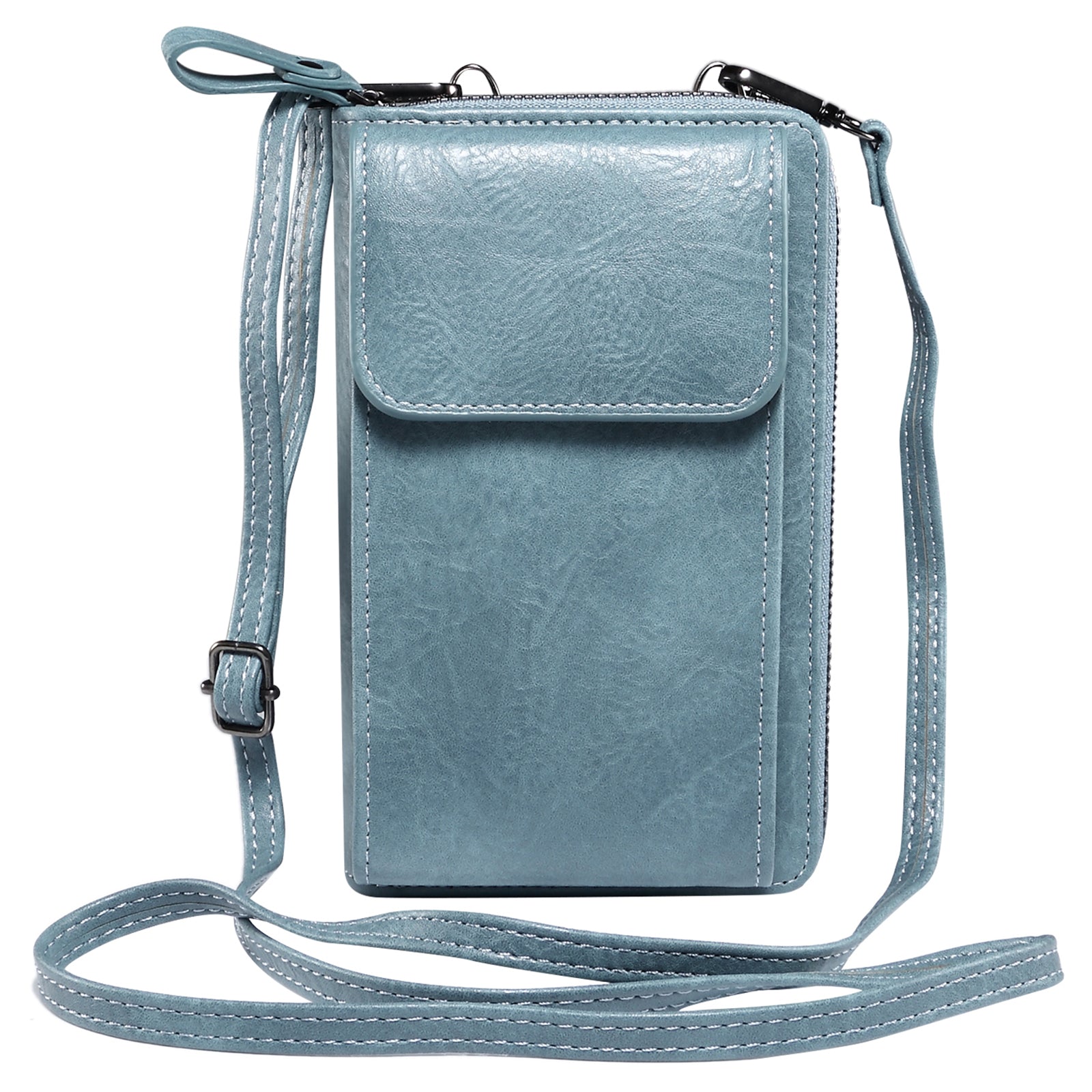 Crossbody Bag for 7.2-inch Phones and Below PU Leather Phone Shoulder Pouch