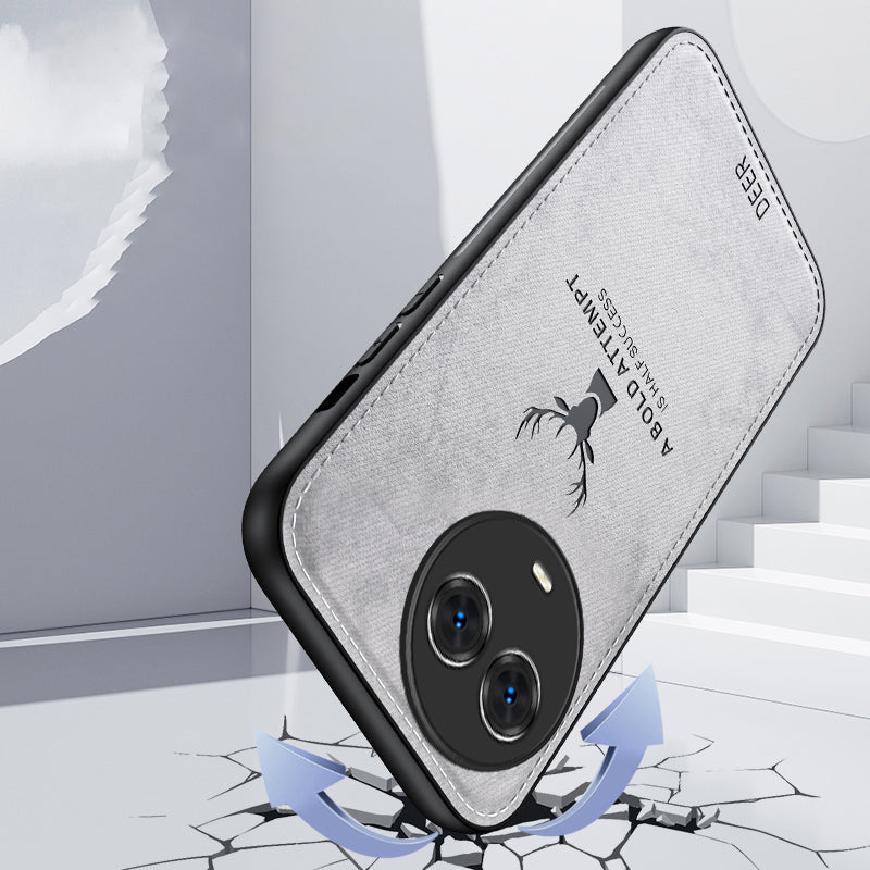 For Realme C67 5G Case PU Leather+PC+TPU Phone Cover with Deer Pattern