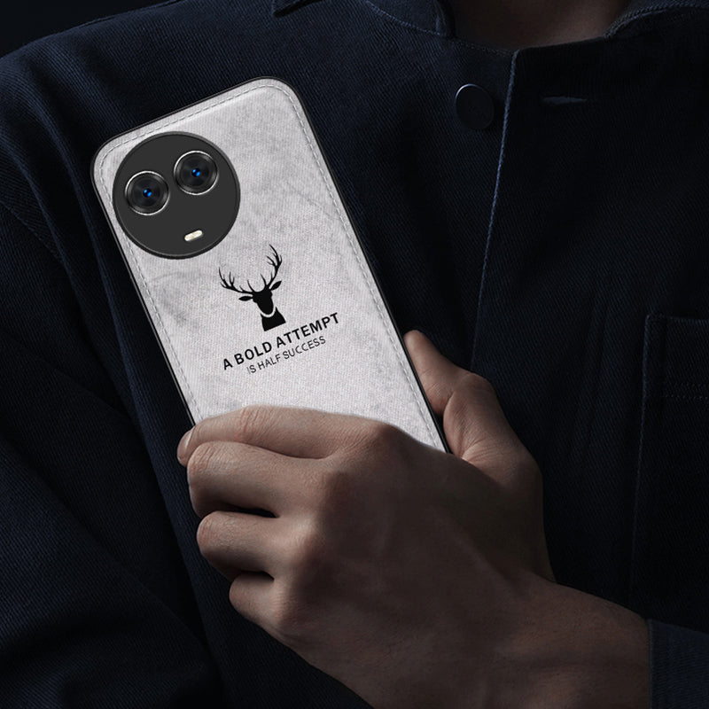 For Realme C67 5G Case PU Leather+PC+TPU Phone Cover with Deer Pattern