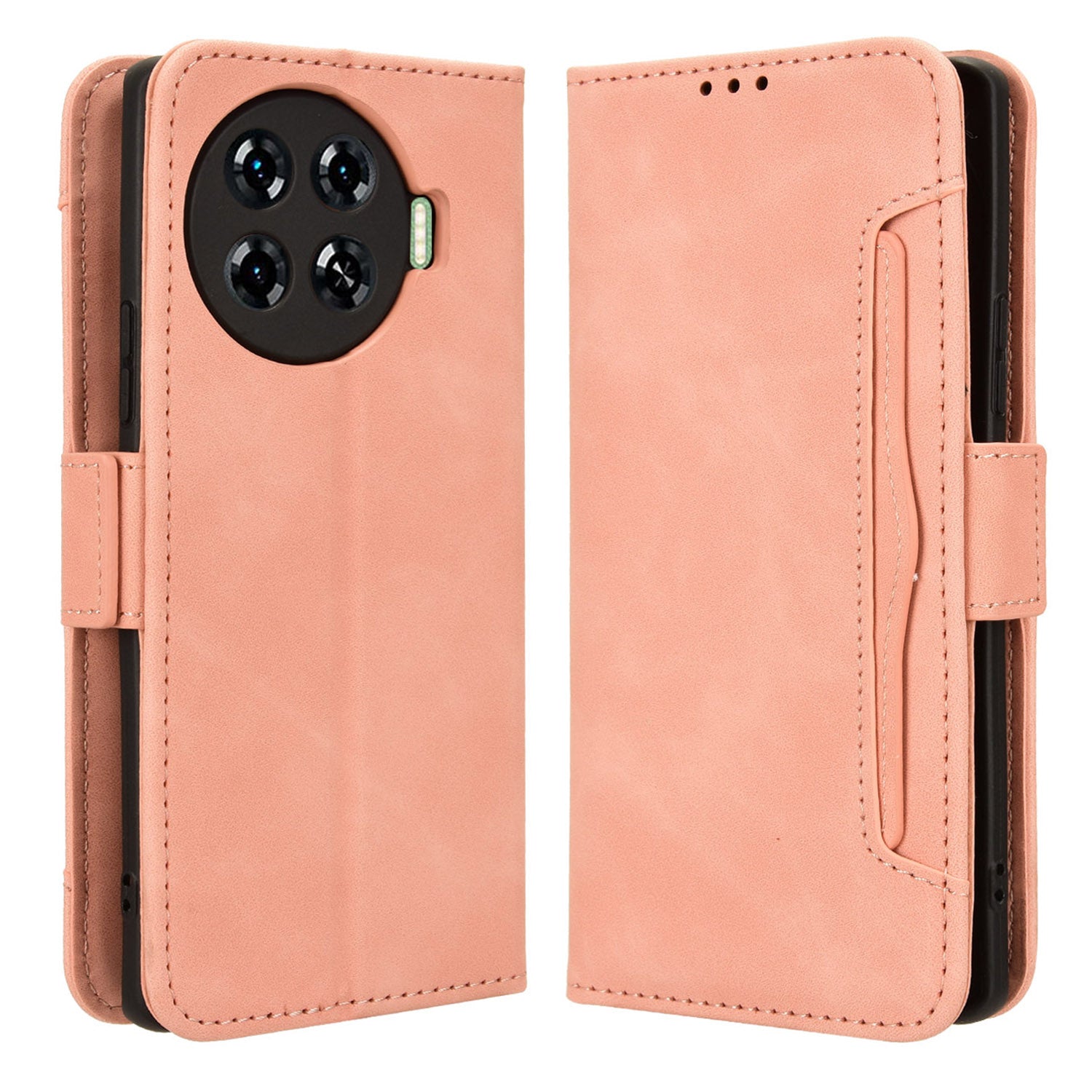 For Transsion Tecno Spark 20 Pro+ KJ7 Case Multiple Card Slots PU Leather Stand Phone Cover