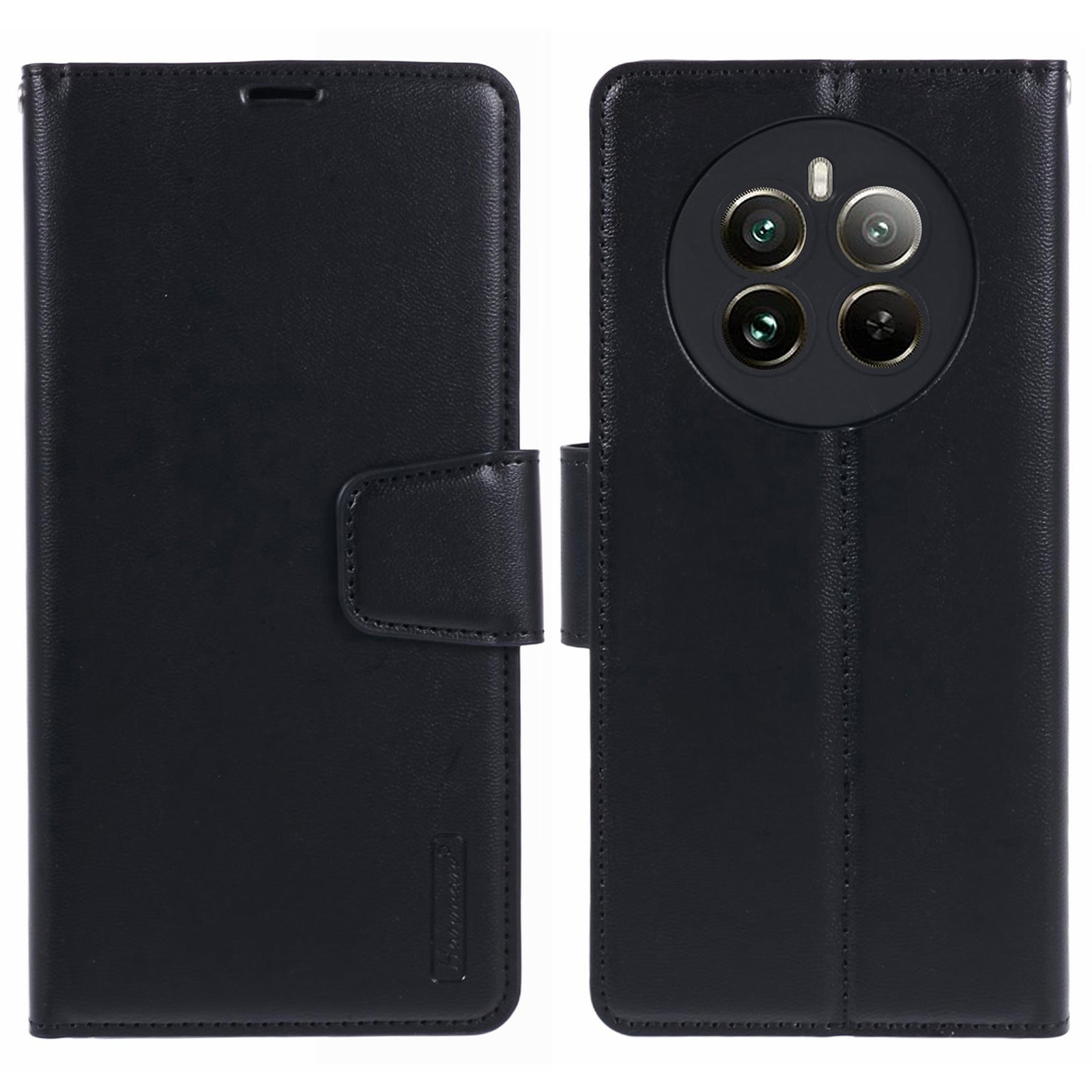 HANMAN Mill Series Phone Cover for Realme 12+ 5G Case PU Leather Wallet Phone Shell