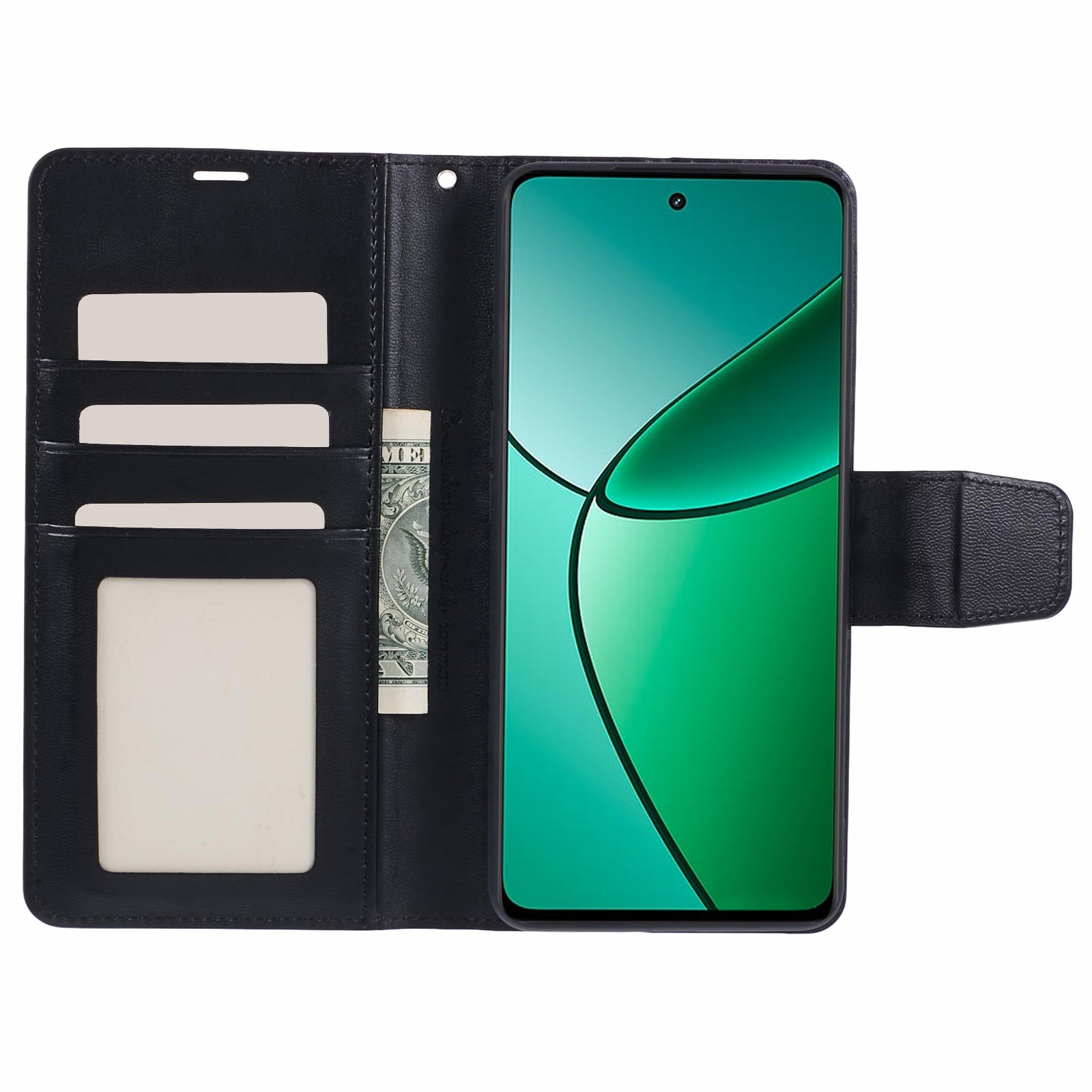 HANMAN Mill Series Phone Cover for Realme 12+ 5G Case PU Leather Wallet Phone Shell