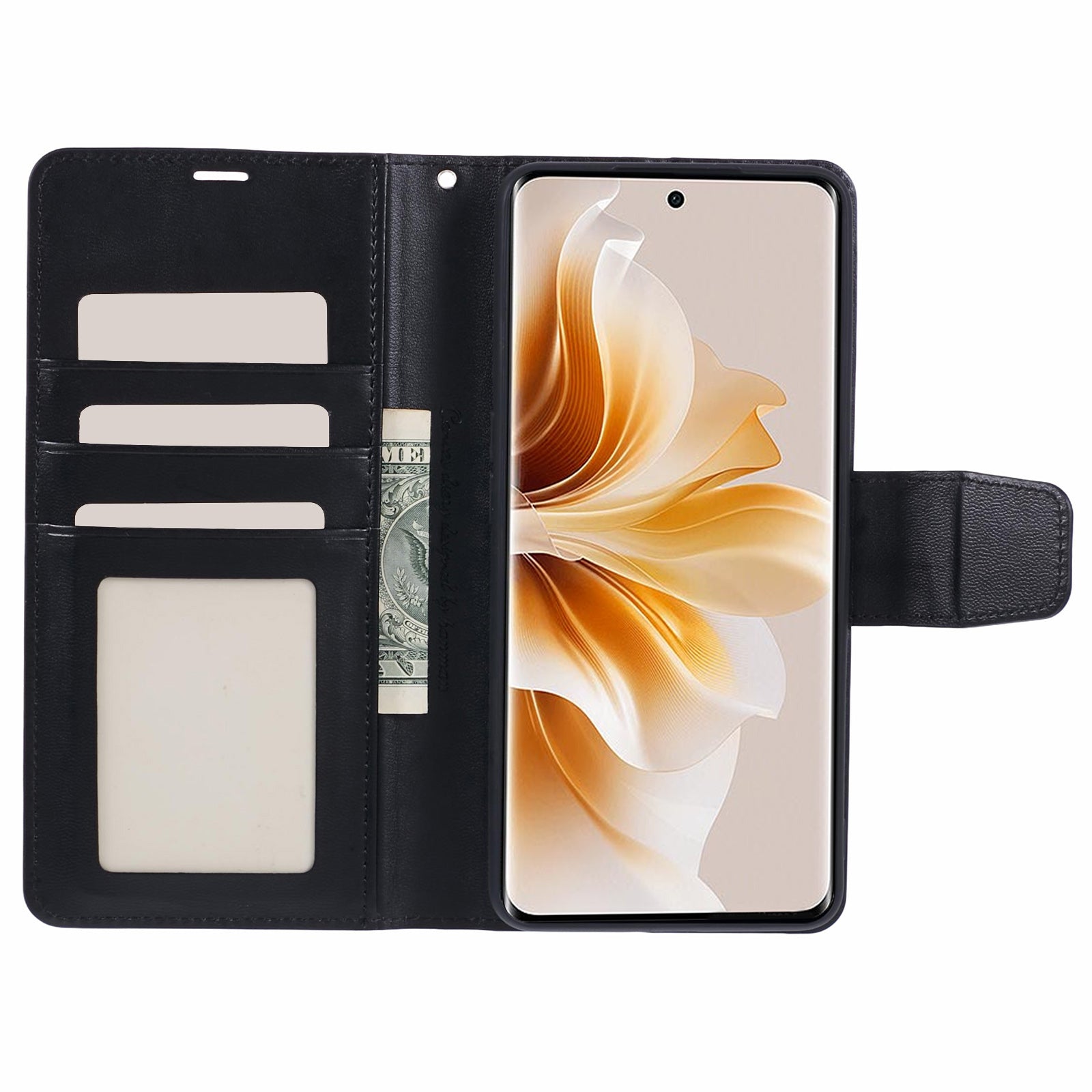 HANMAN Mill Series For Oppo Reno11 Pro 5G (Global) Case PU Leather Foldable Stand Phone Cover