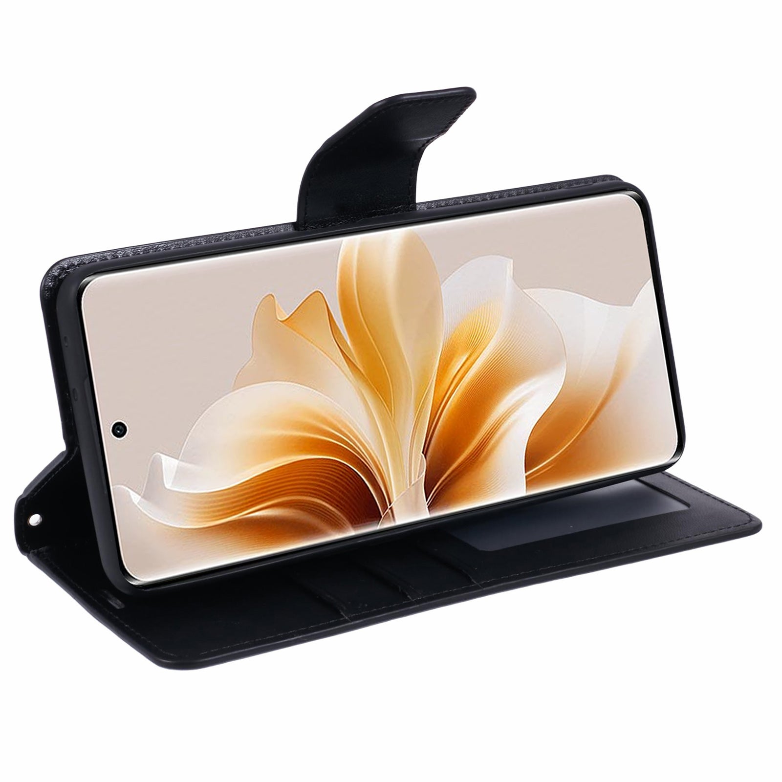 HANMAN Mill Series For Oppo Reno11 Pro 5G (Global) Case PU Leather Foldable Stand Phone Cover