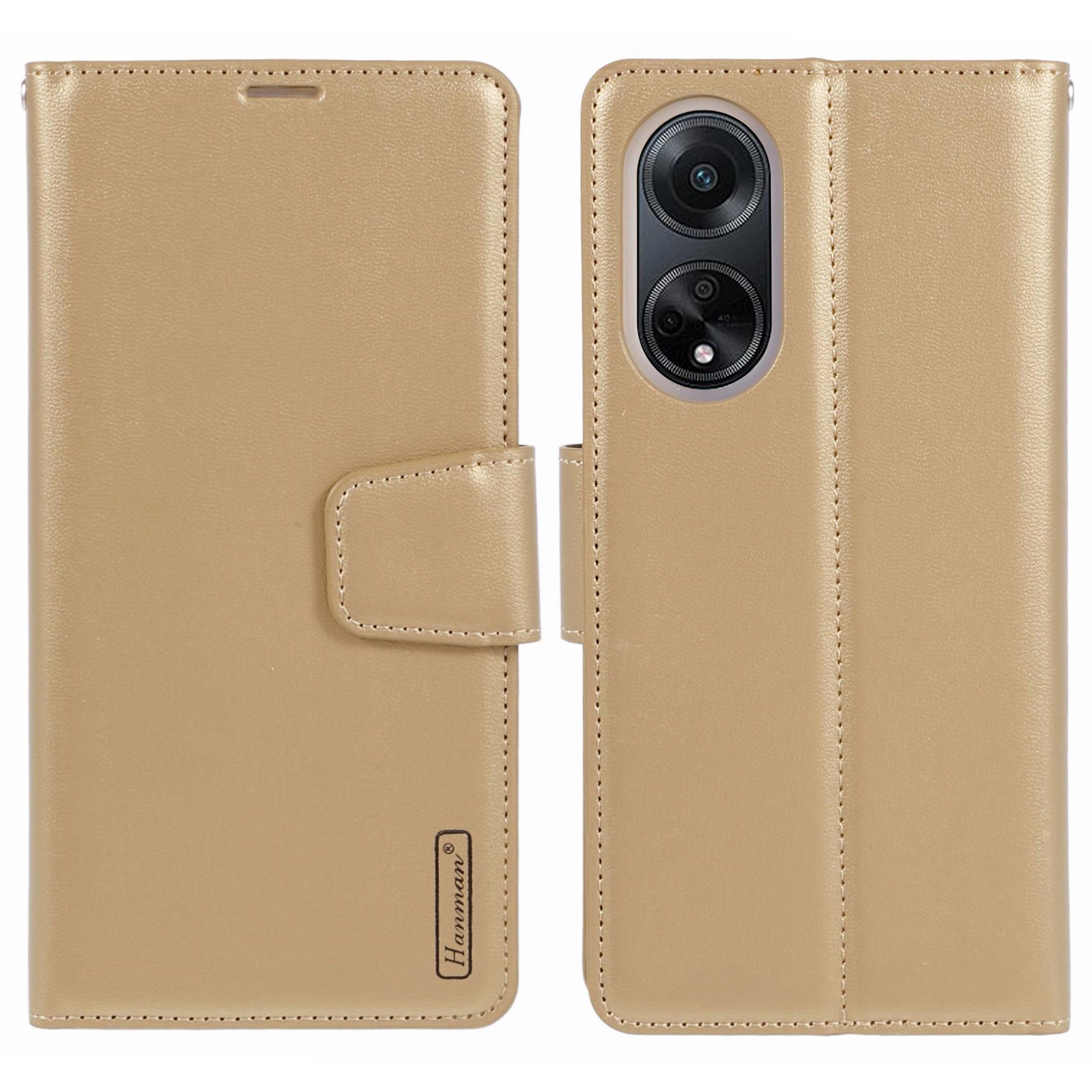HANMAN Mill Series Phone Cover for Oppo A98 5G / A1 5G / F23 5G Wallet Phone Case PU Leather Flip Cover