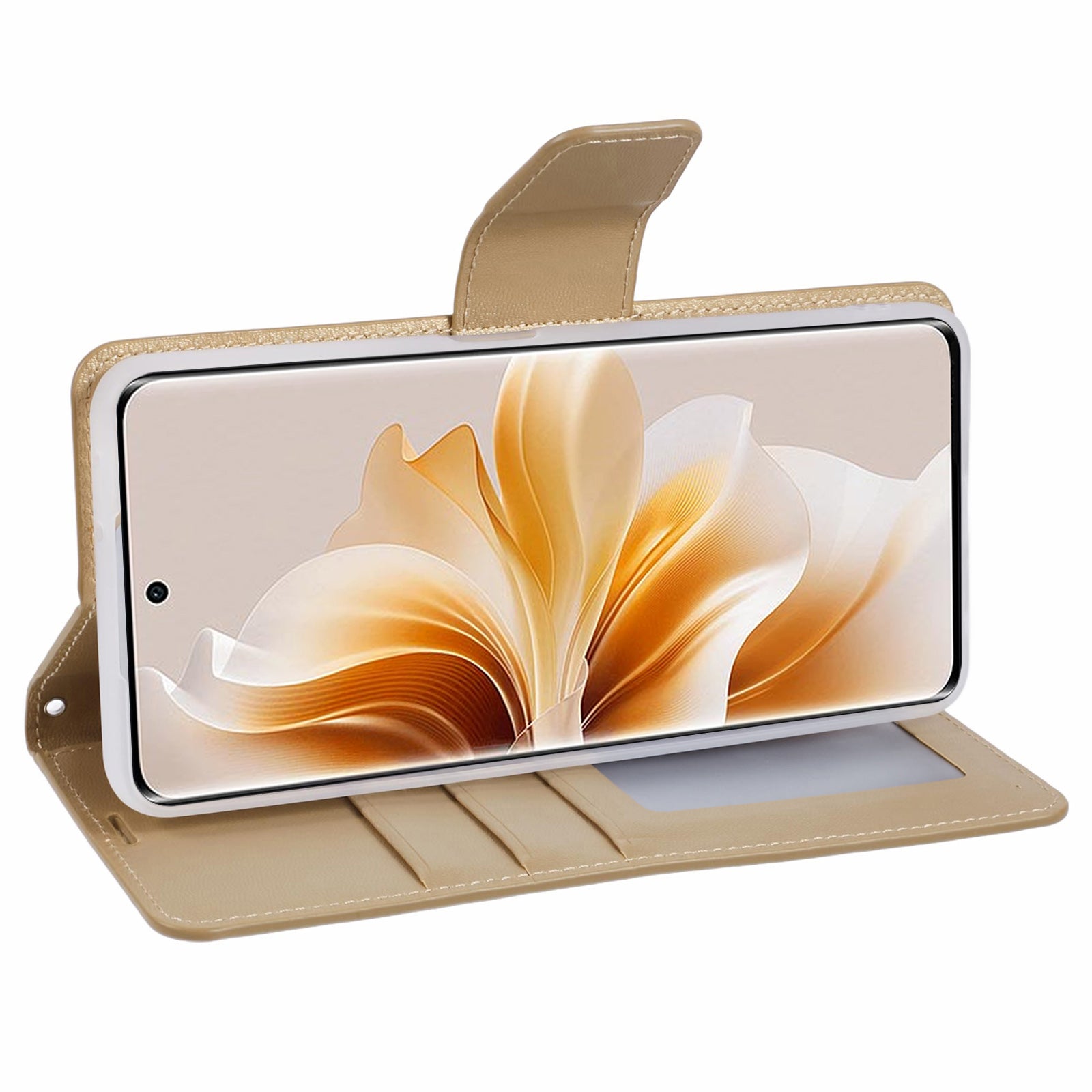 HANMAN Mill Series For Oppo Reno11 5G (Global) Magnetic Case PU Leather Phone Cover with Foldable Stand