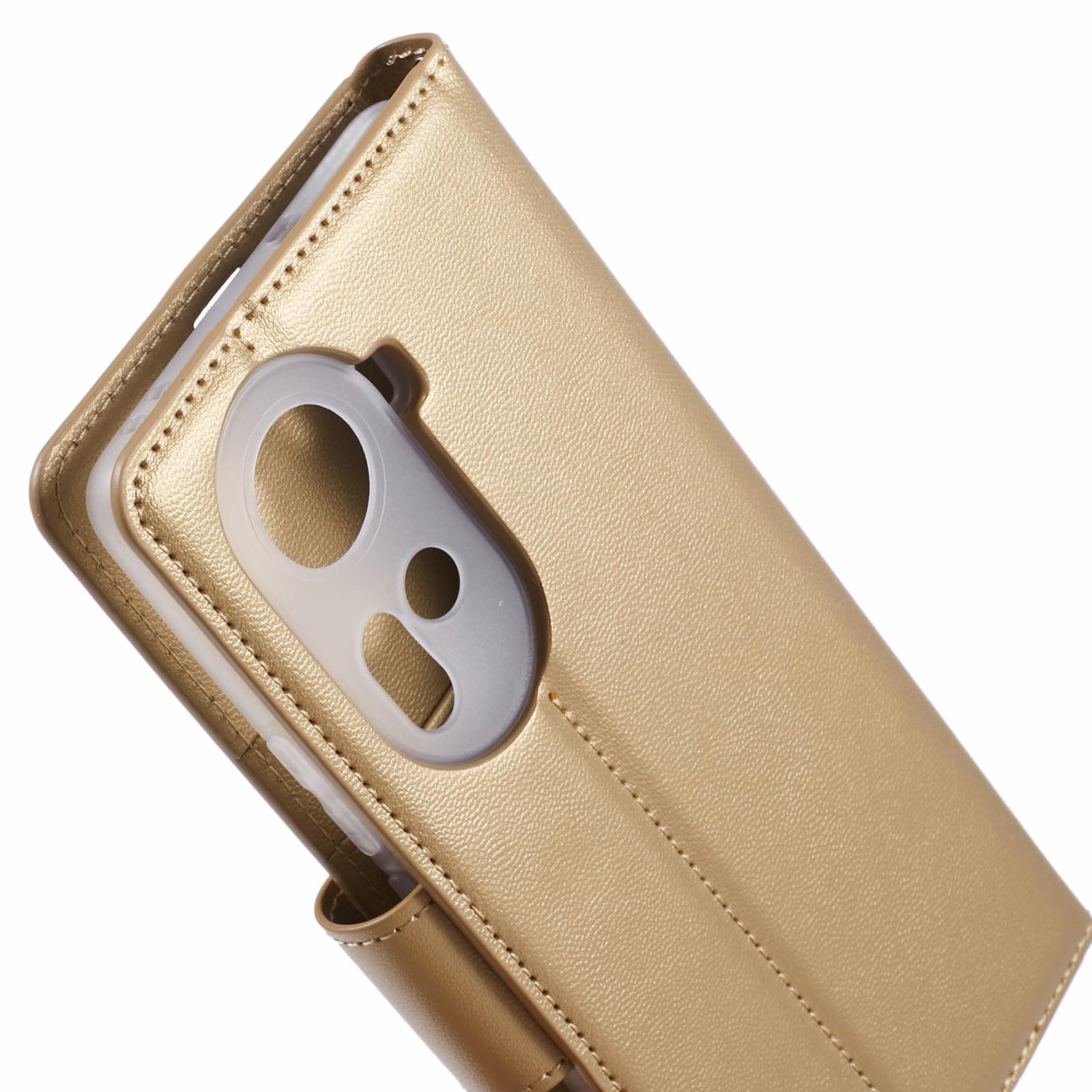 HANMAN Mill Series For Oppo Reno11 5G (Global) Magnetic Case PU Leather Phone Cover with Foldable Stand