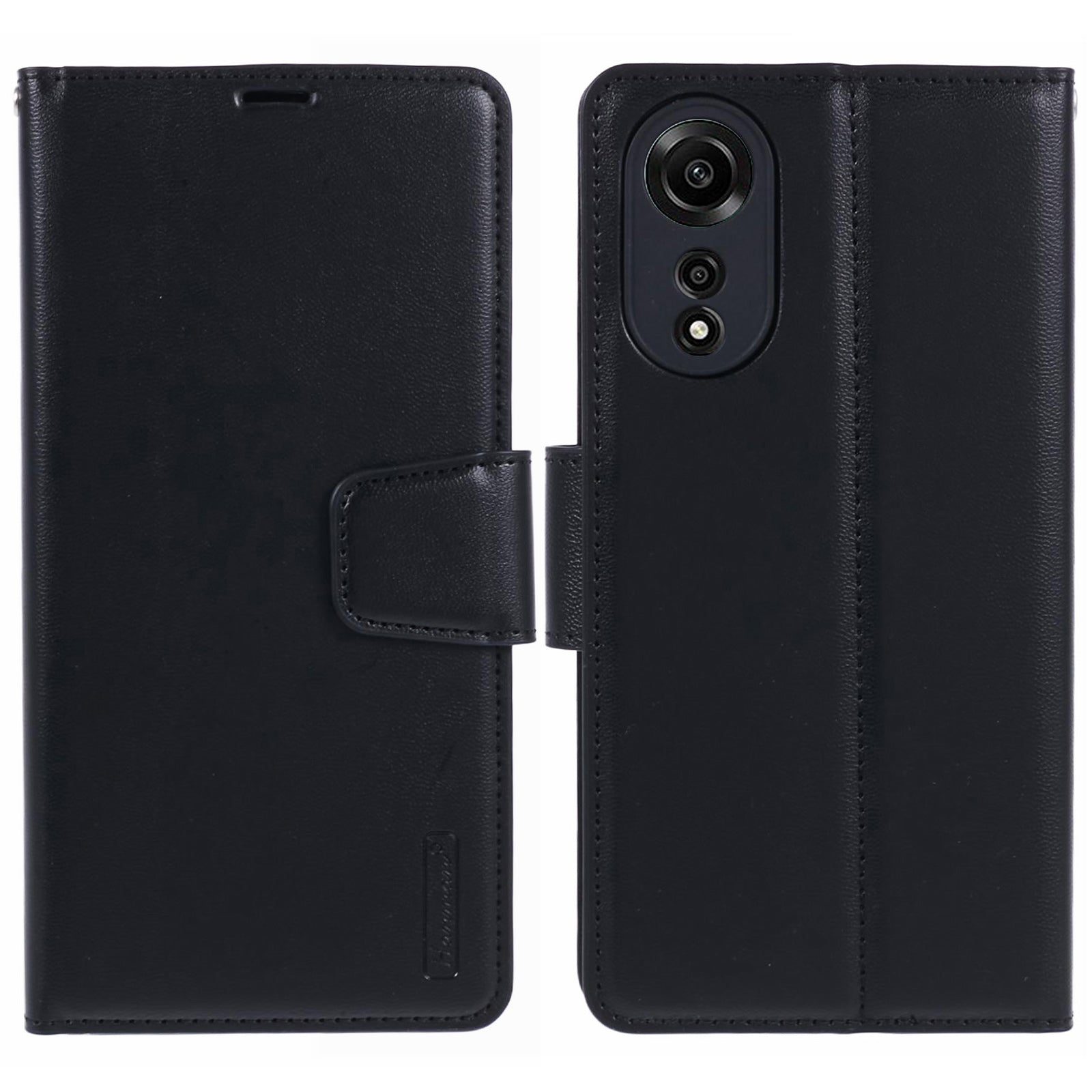 HANMAN Mill Series Flip Cover for Oppo A78 4G Wallet Phone Case PU Leather Stand Shell