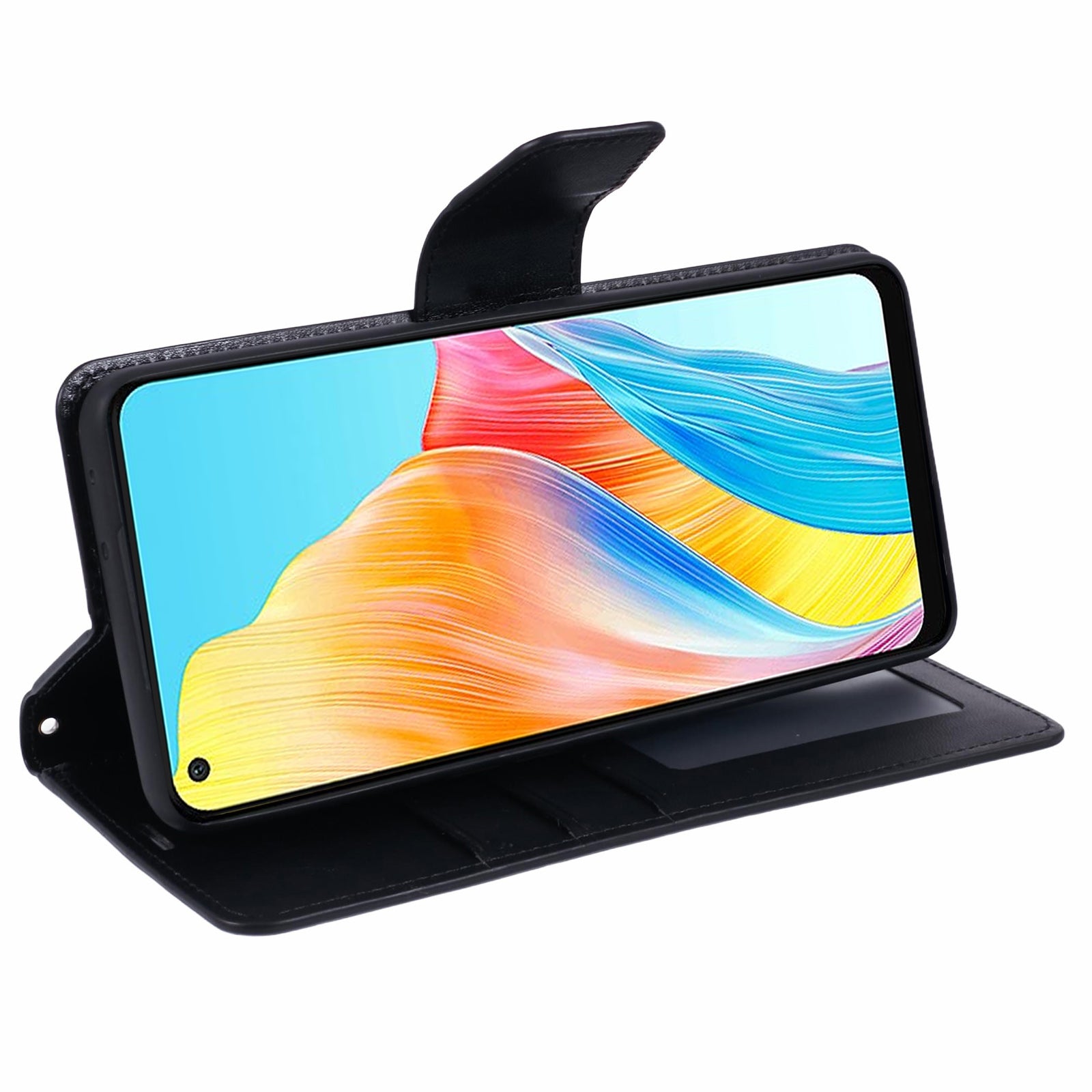 HANMAN Mill Series Flip Cover for Oppo A78 4G Wallet Phone Case PU Leather Stand Shell