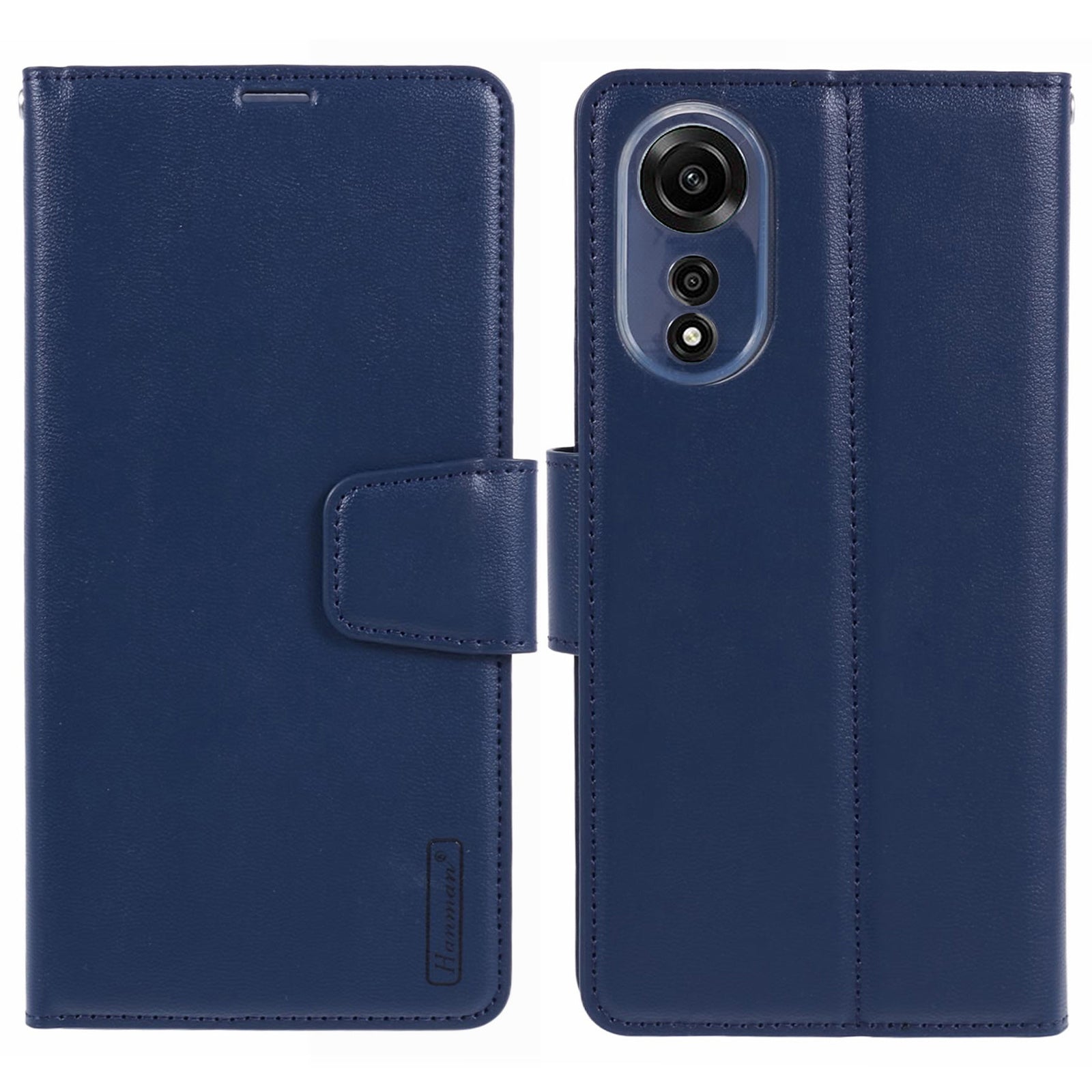 HANMAN Mill Series Flip Cover for Oppo A78 4G Wallet Phone Case PU Leather Stand Shell