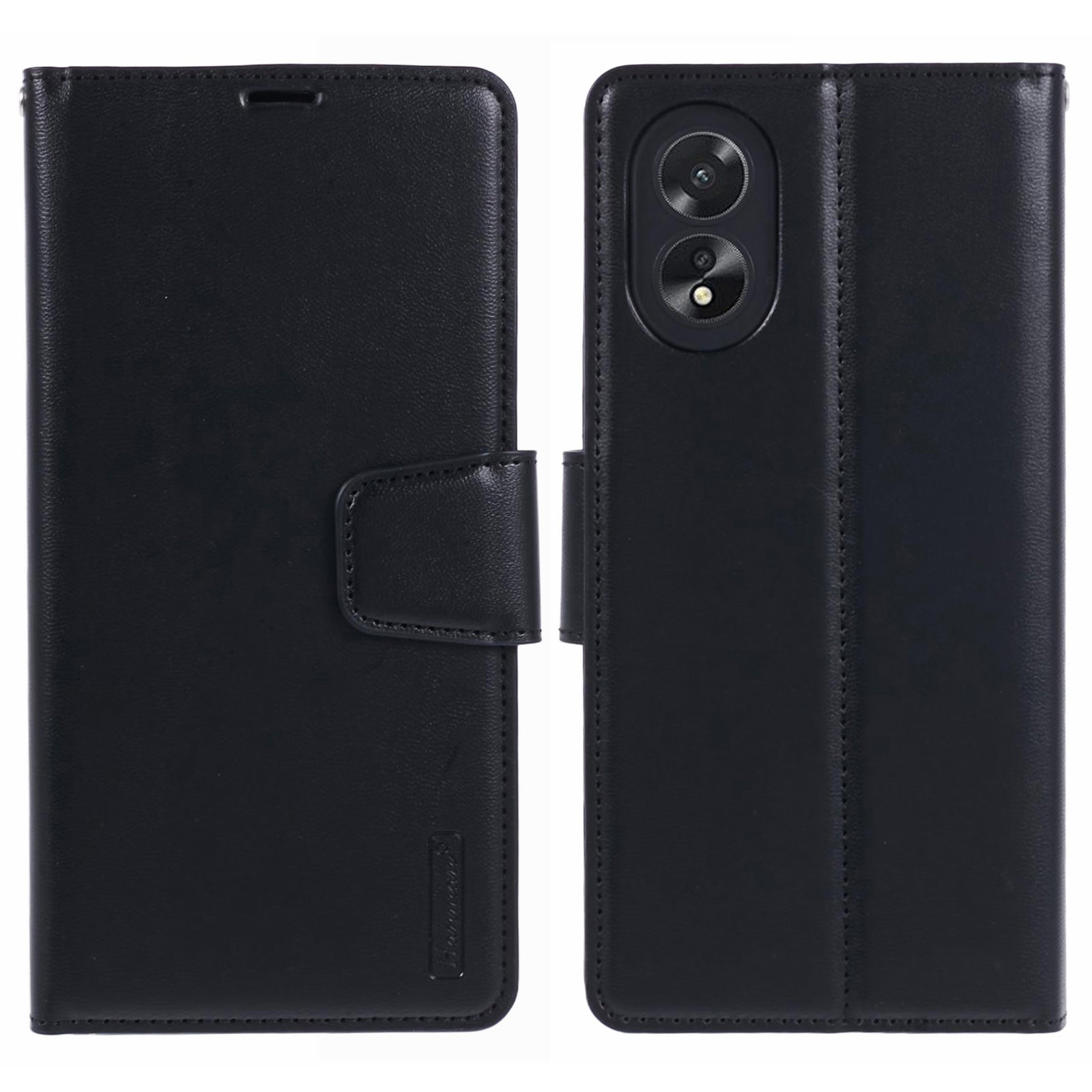 HANMAN Mill Series For Oppo A38 4G / A18 4G Phone Cover PU Leather Wallet Anti-drop Shell