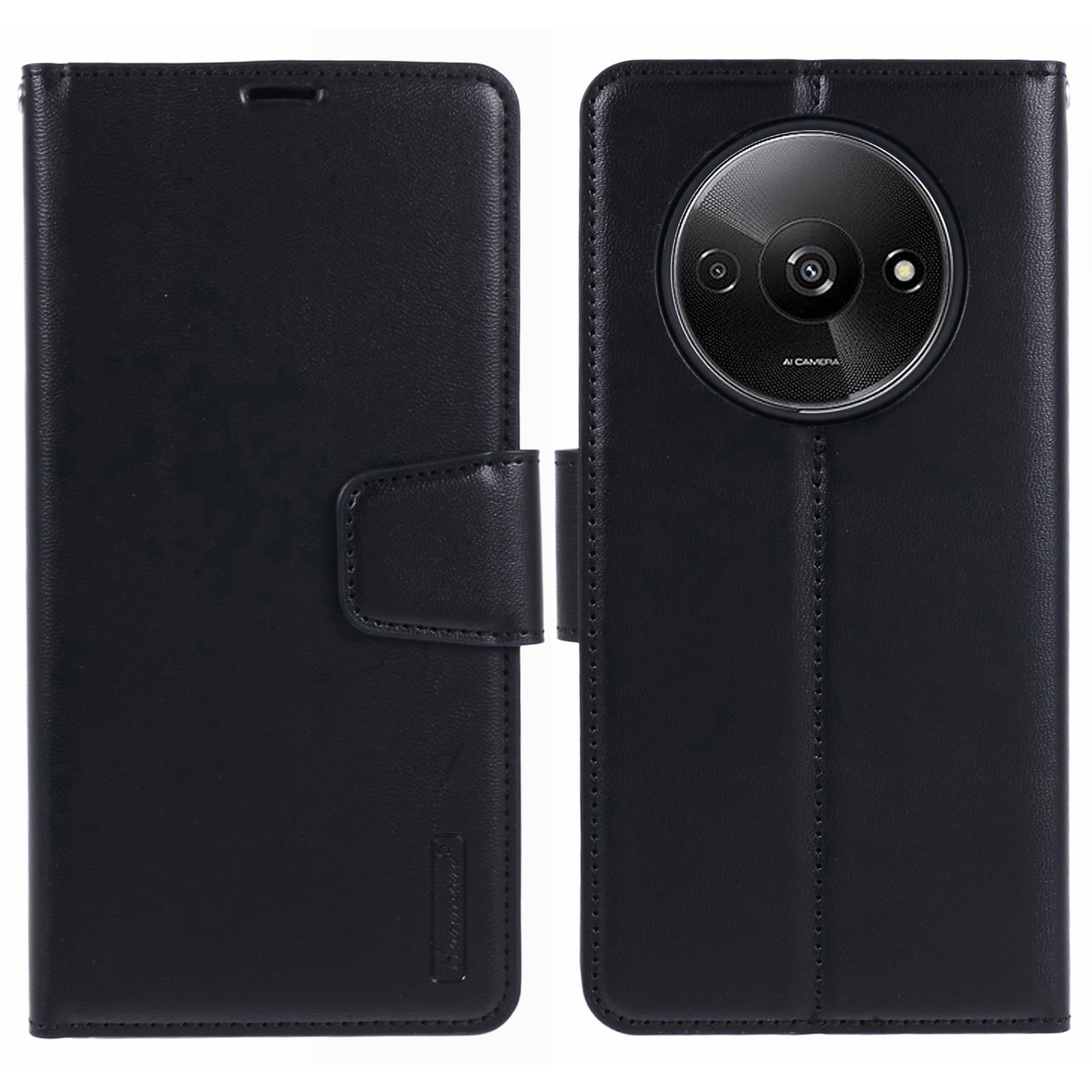 HANMAN Mill Series For Xiaomi Redmi A3 / Poco C61 4G Case PU Leather Wallet Phone Cover