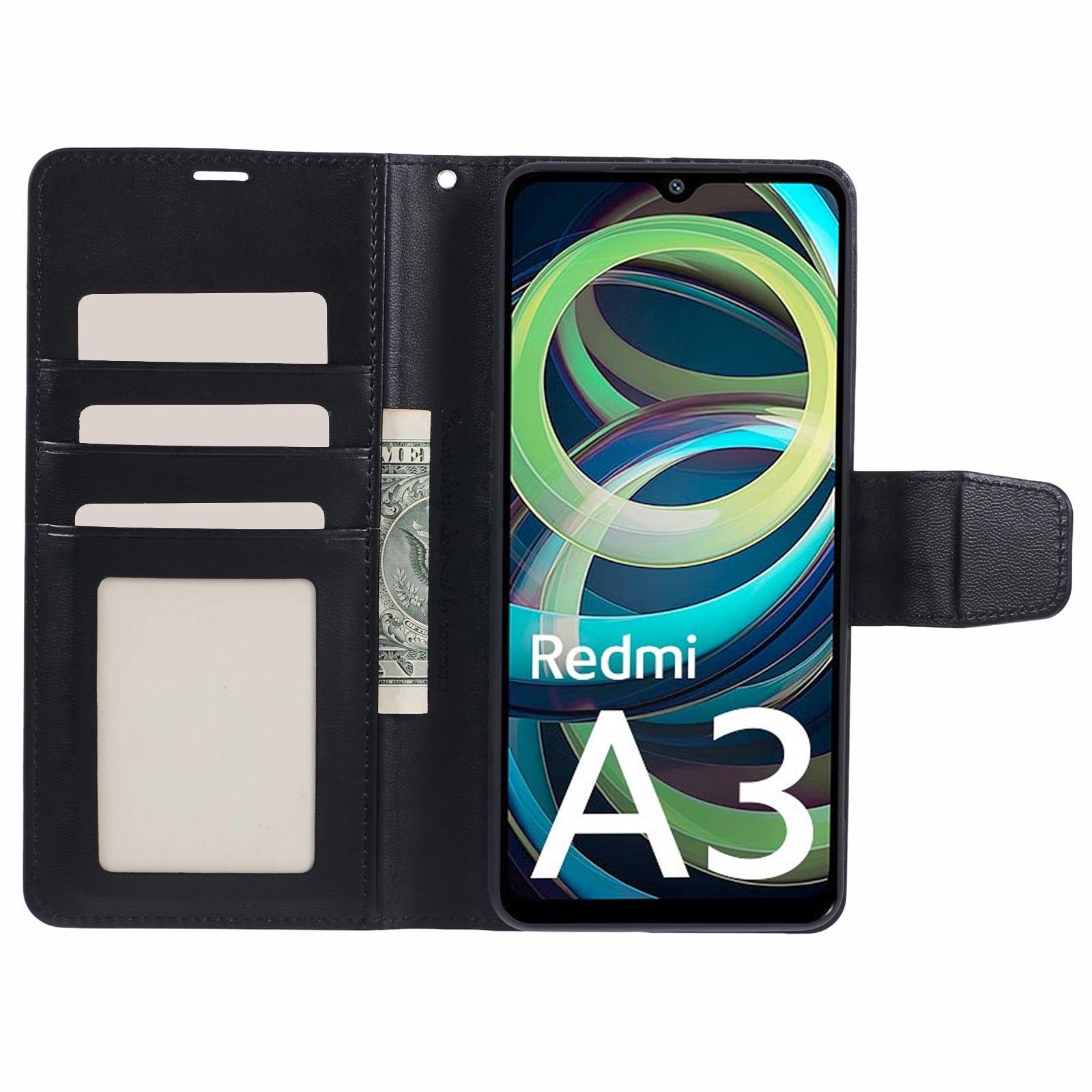 HANMAN Mill Series For Xiaomi Redmi A3 / Poco C61 4G Case PU Leather Wallet Phone Cover