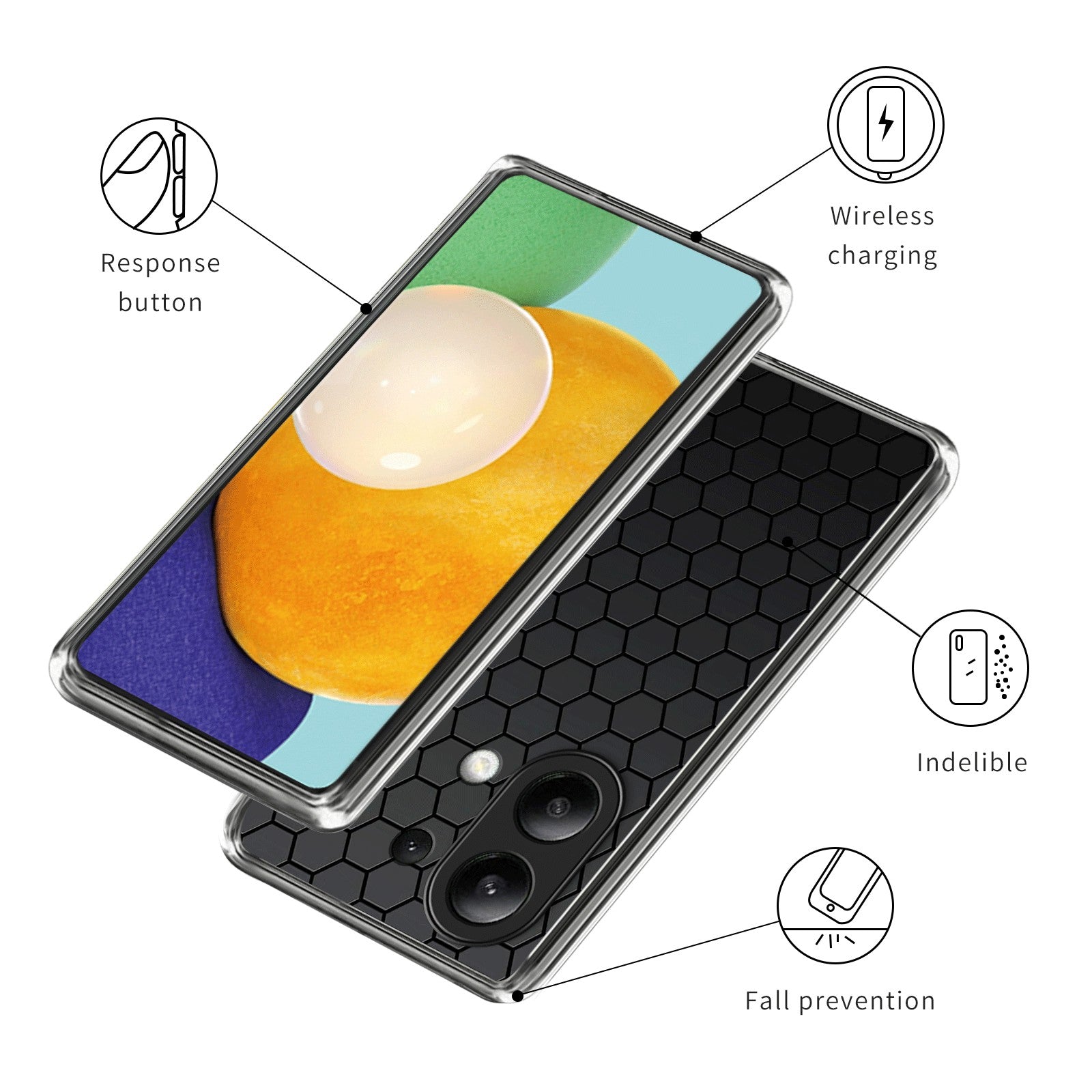 For Xiaomi Redmi Note 13 4G Case Soft TPU Shockproof Pattern Printing Phone Cover