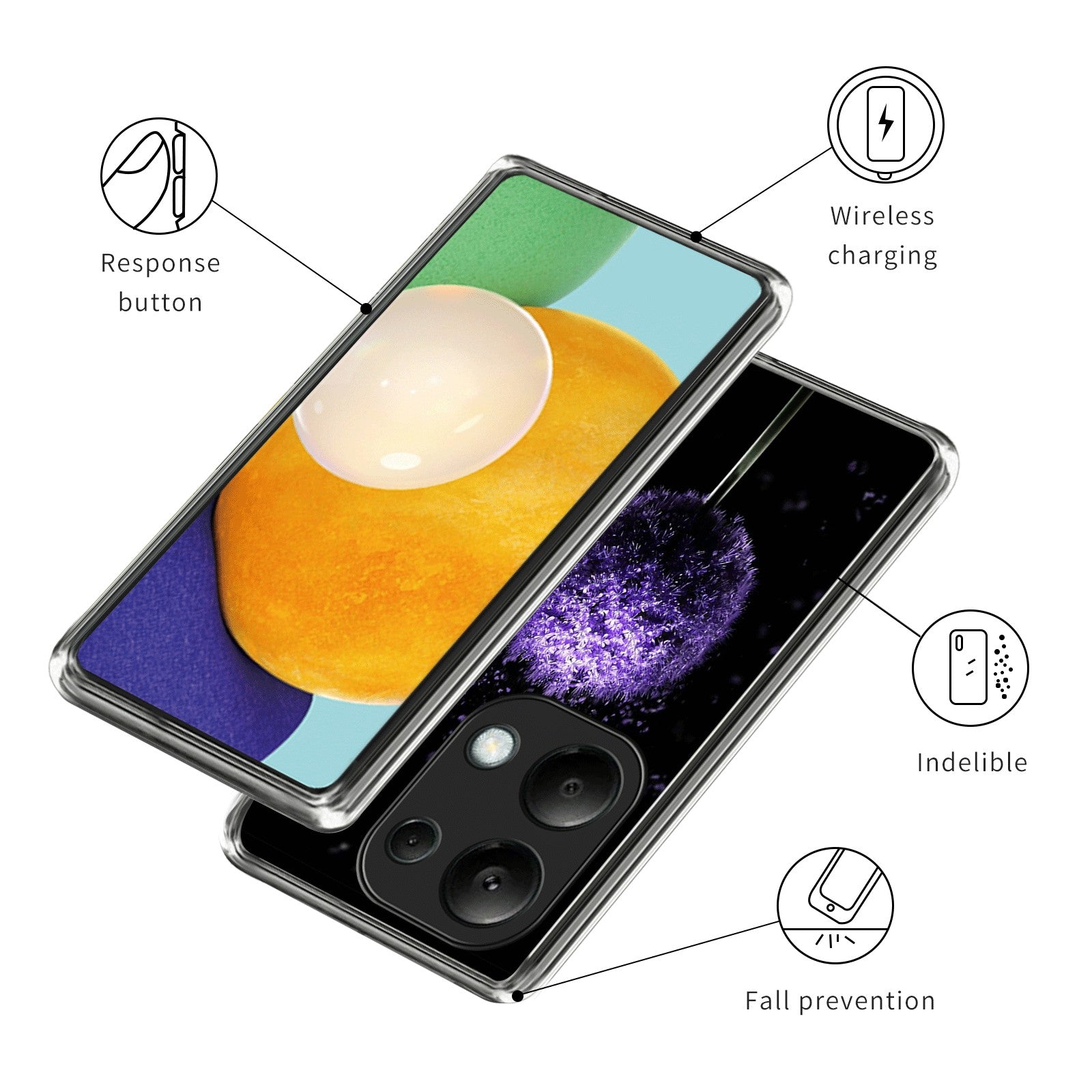 For Xiaomi Redmi Note 13 Pro 4G / Poco M6 Pro 4G Case Pattern Slim Design TPU Phone Cover