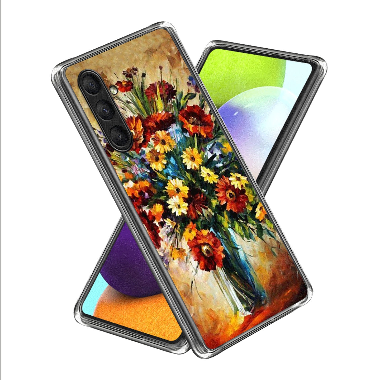 For Samsung Galaxy A25 5G (Global) (161.0 x 76.5 x 8.3mm) Case Shock-Absorbent TPU Pattern Printed Phone Cover