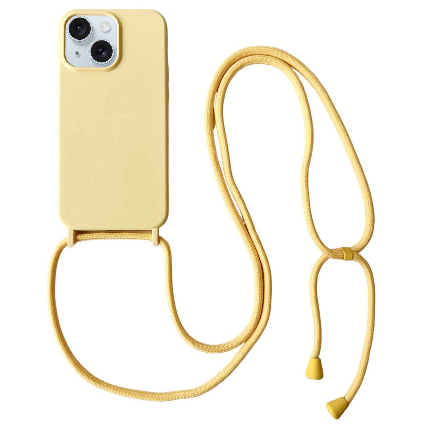 For iPhone 14 Plus Case Liquid Silicone Smooth Phone Cover with Adjustable Lanyard