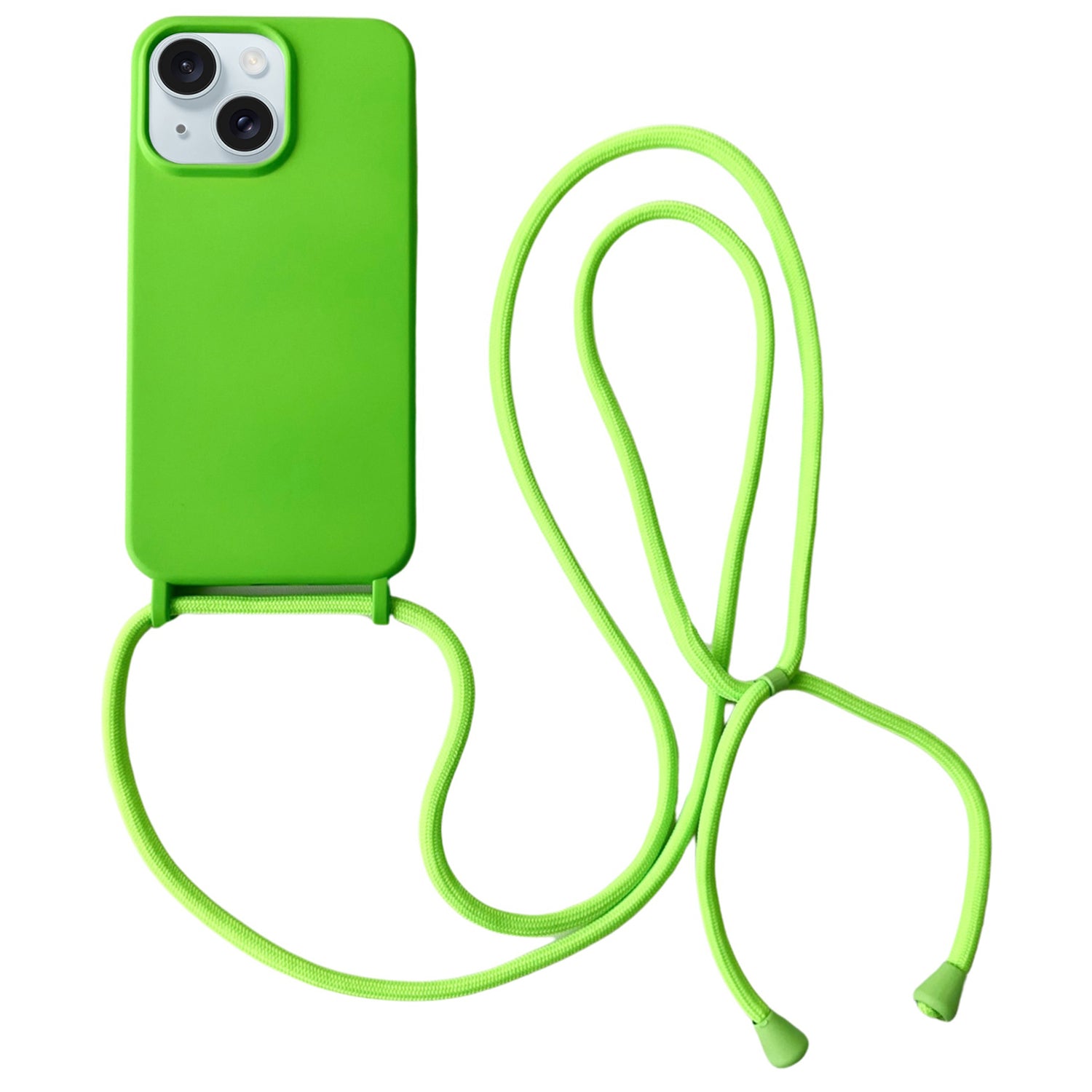 For iPhone 14 Plus Case Liquid Silicone Smooth Phone Cover with Adjustable Lanyard