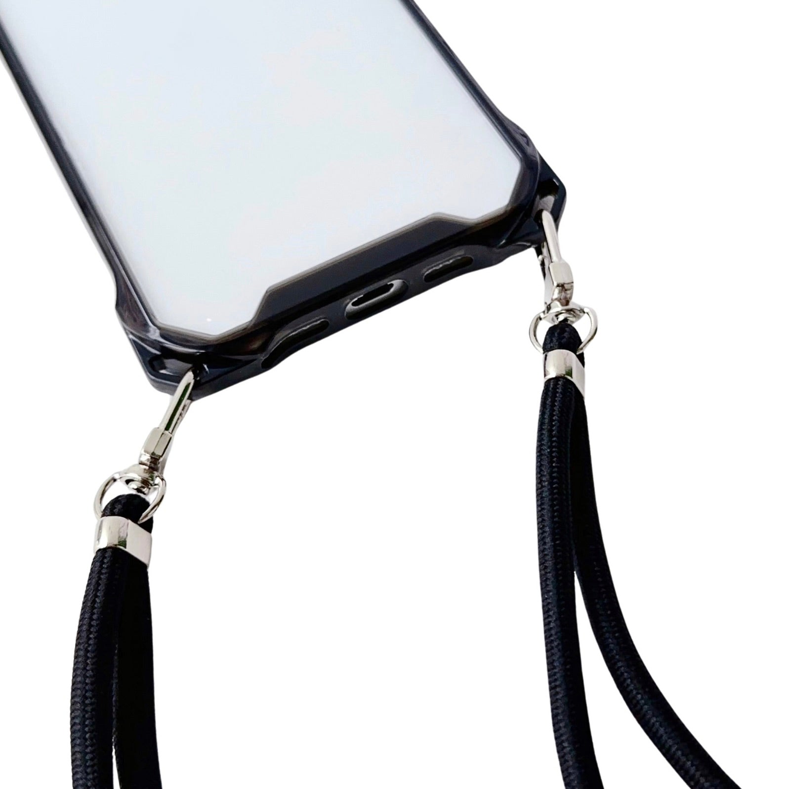 For iPhone 13 6.1 inch TPU Case Reinforced Corner Drop-resistant Phone Cover with Long Lanyard
