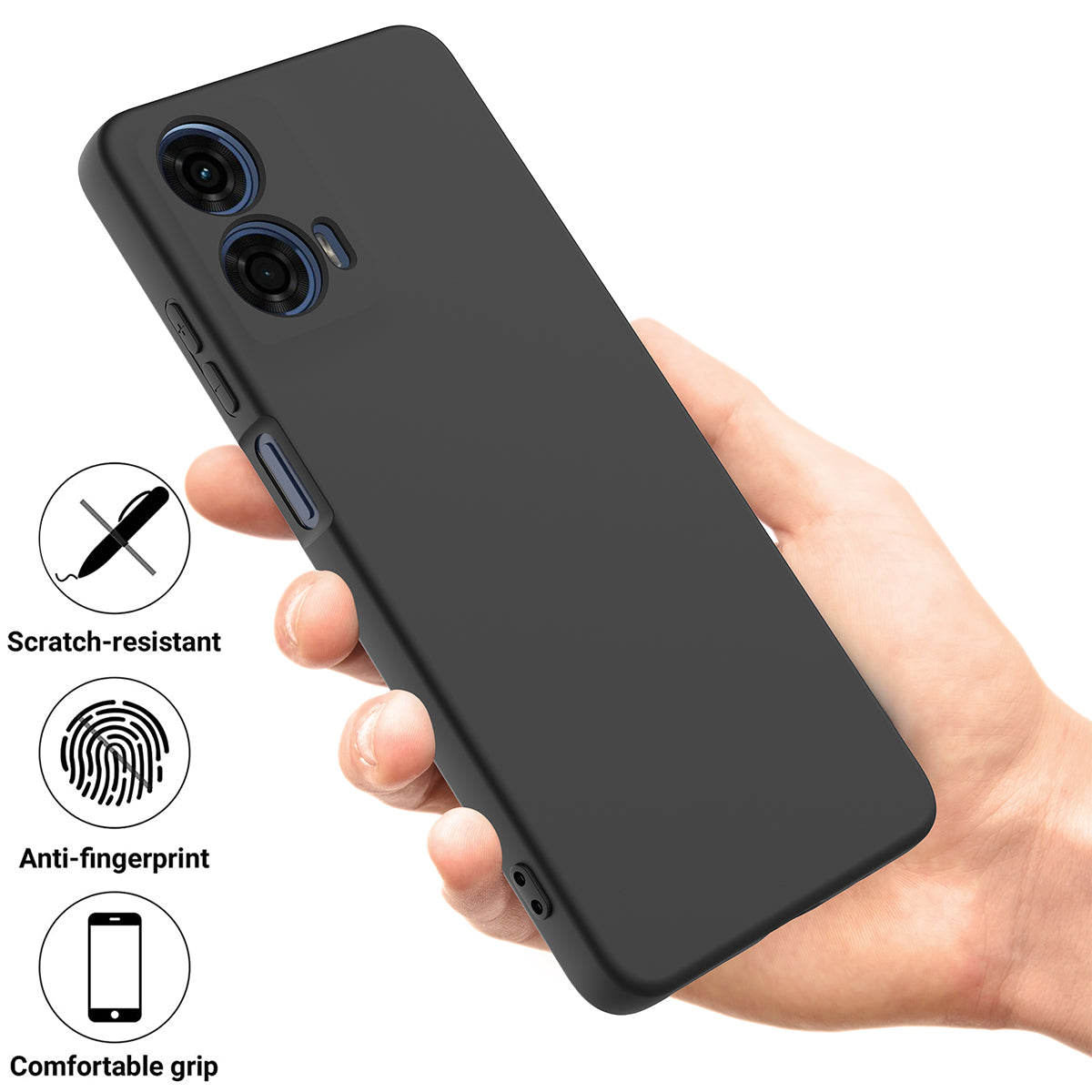 For Motorola Moto G24 Power Liquid Silicone Cell Phone Case Soft Lining Anti-scratch Back Cover