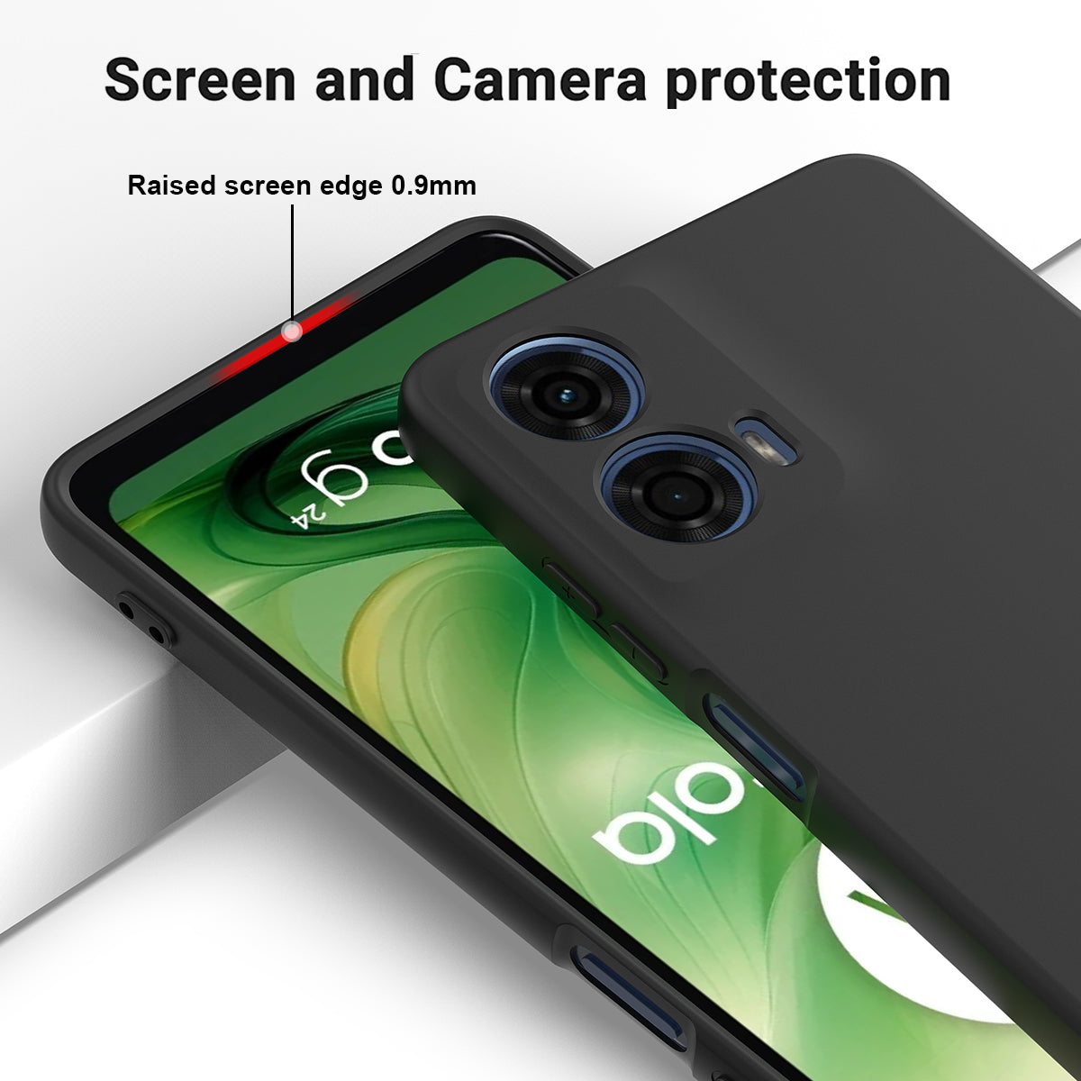 For Motorola Moto G24 Power Liquid Silicone Cell Phone Case Soft Lining Anti-scratch Back Cover